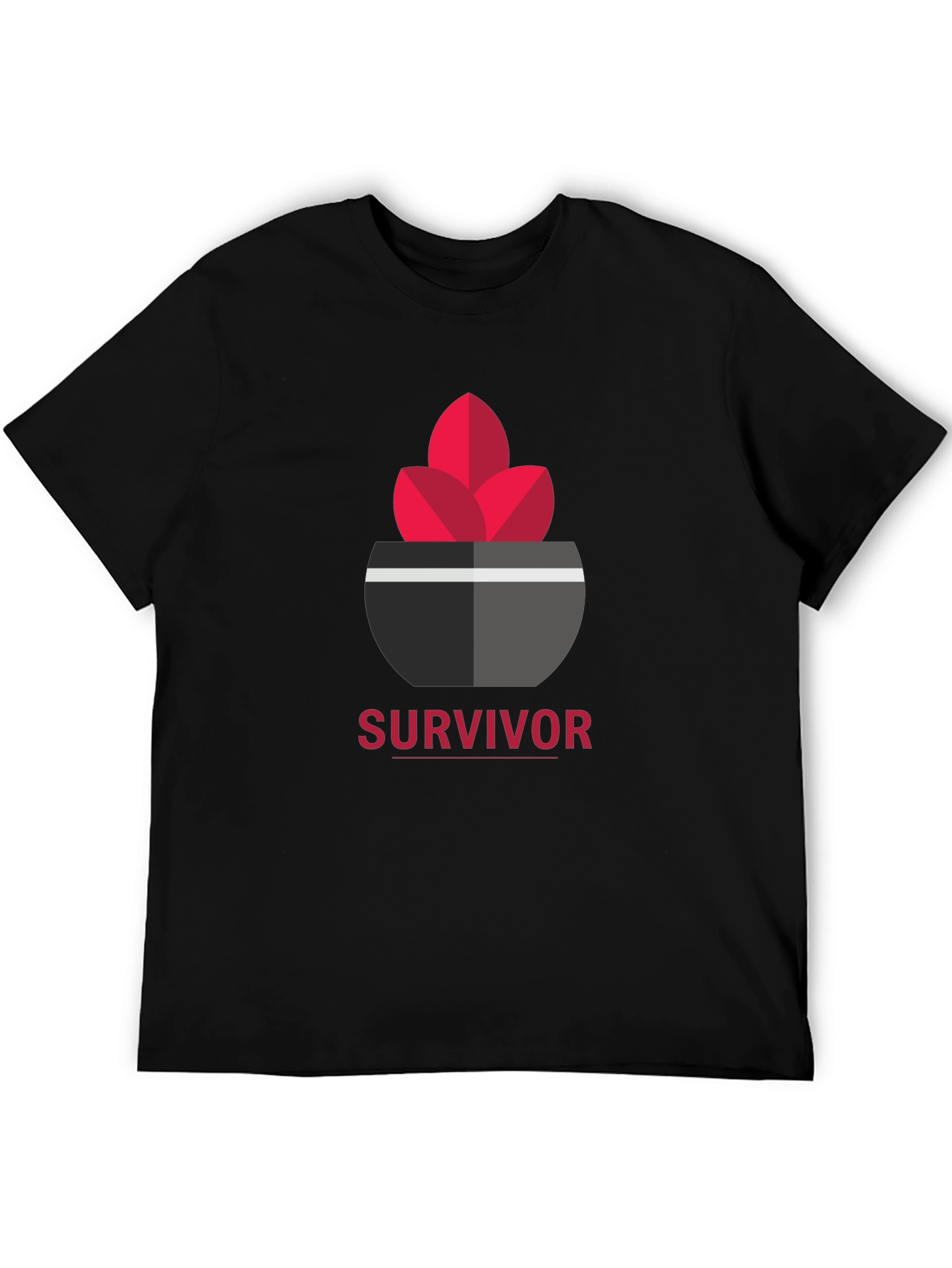 Survivor Graphic Tee - Modern Black T-Shirt