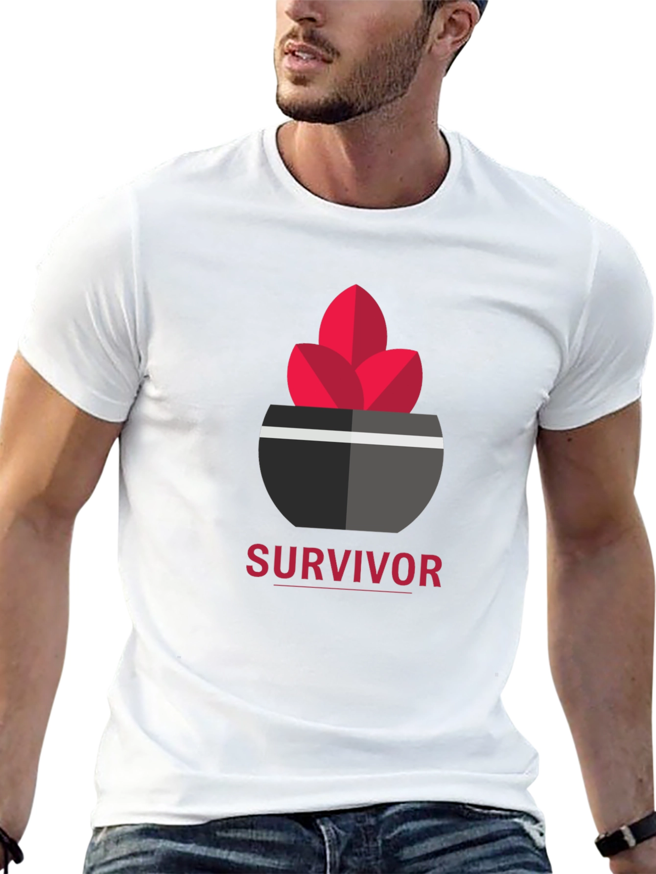 Survivor Graphic Tee - Modern Black T-Shirt