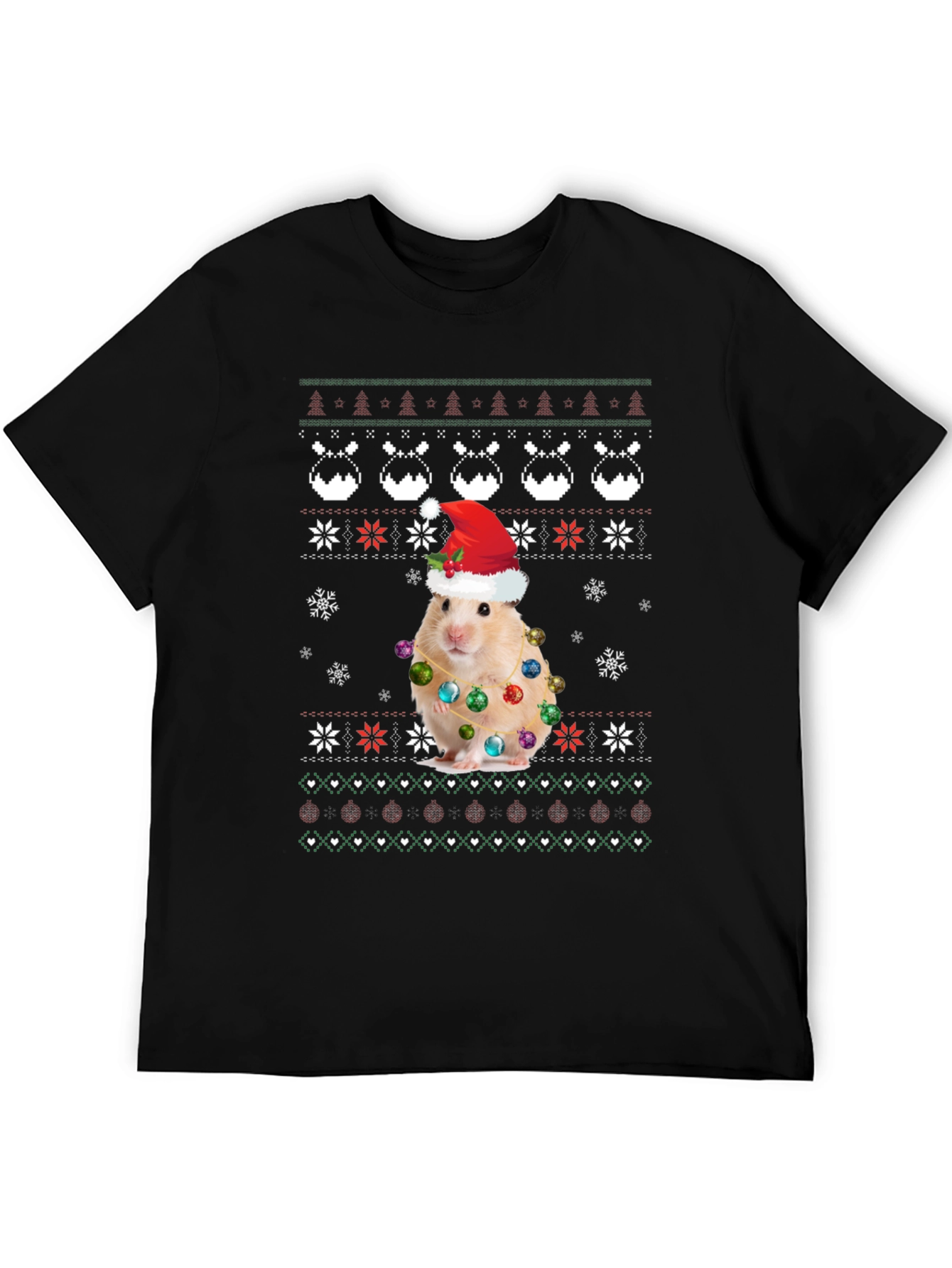 Hamster Ugly Christmas Sweater T-Shirt