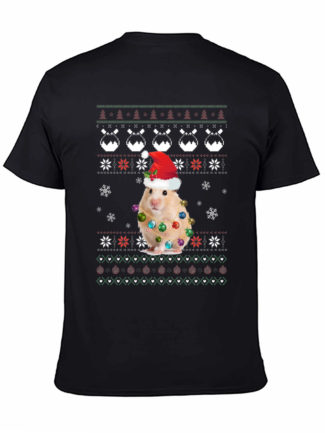 Hamster Ugly Christmas Sweater T-Shirt