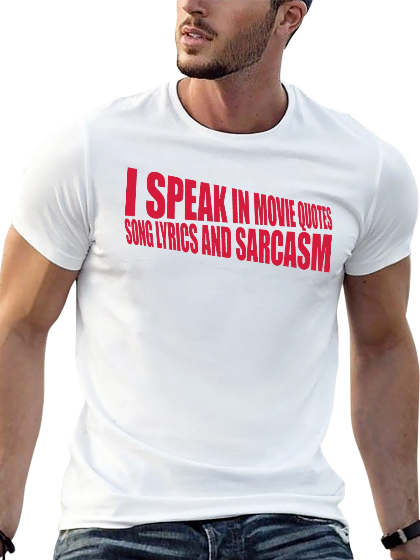 Sarcastic Movie Quote Graphic Tee - Black