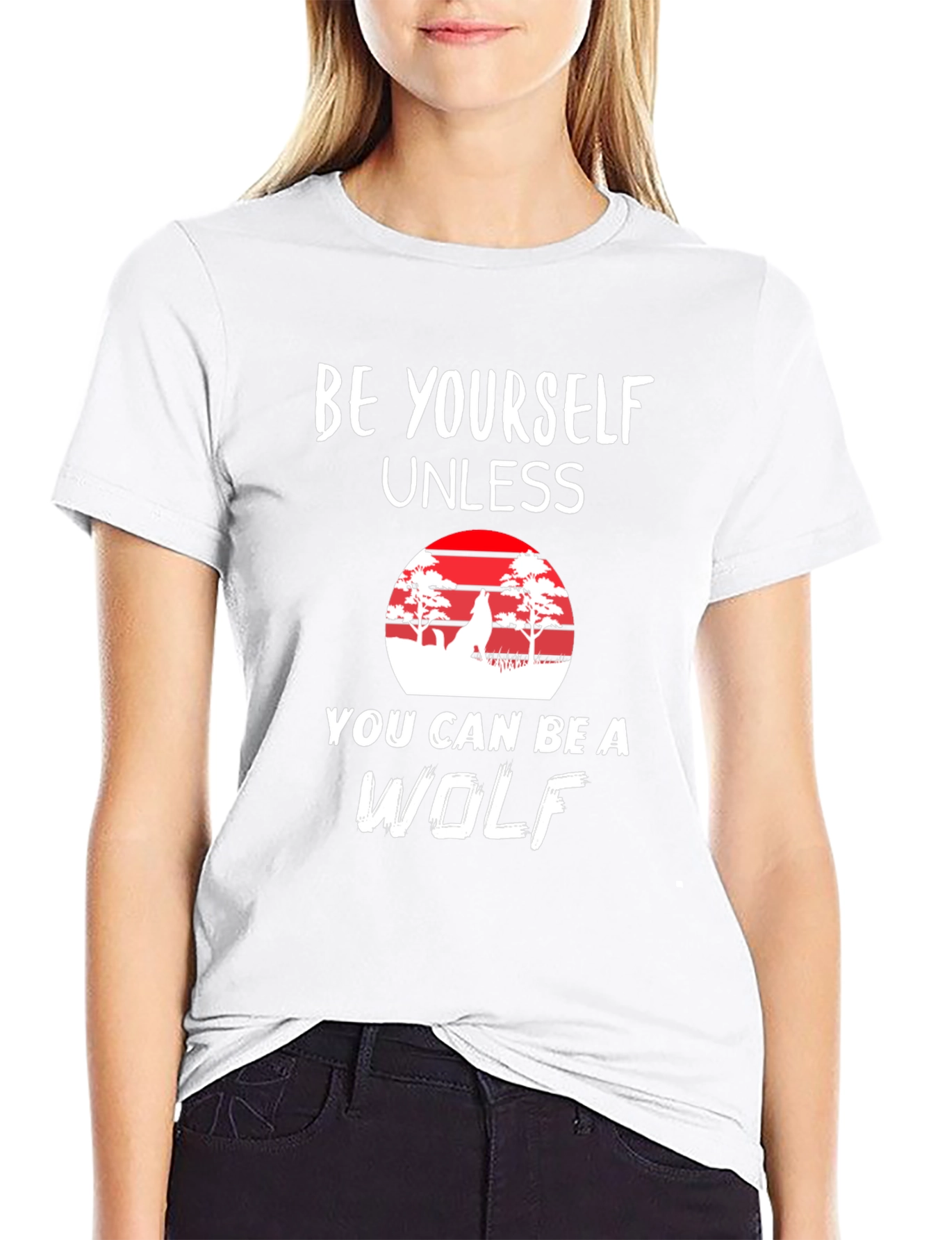 Be Yourself Unless Wolf T-Shirt - Novelty Graphic Tee