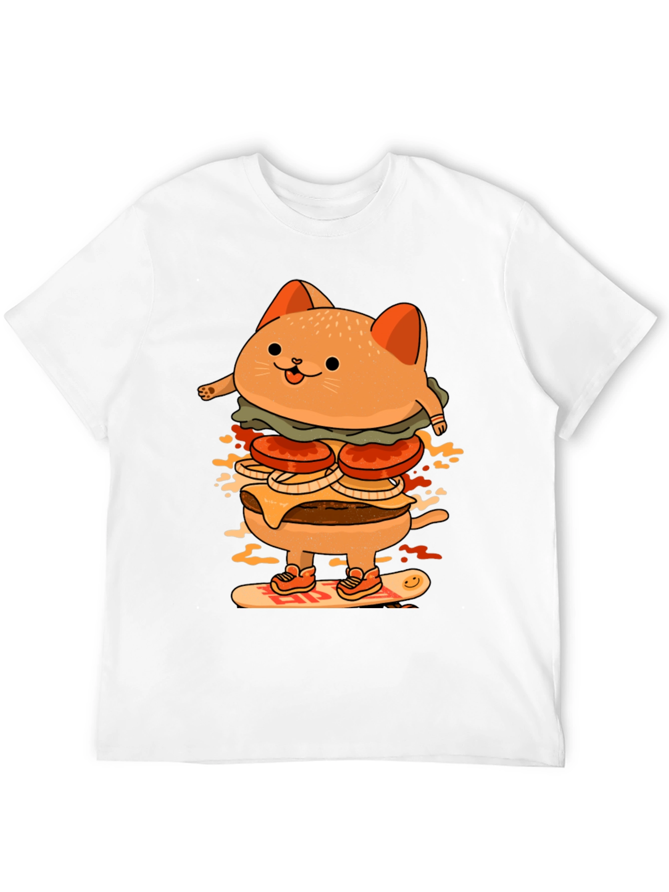 Burger Cat Skateboard Tee