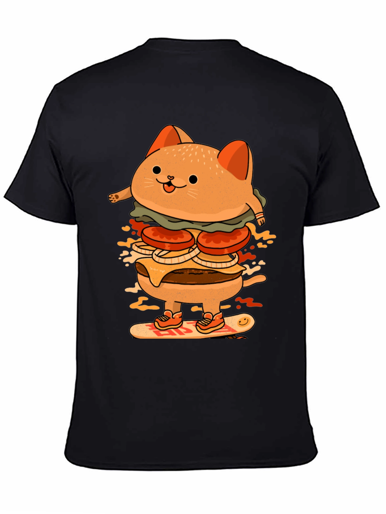 Burger Cat Skateboard Tee