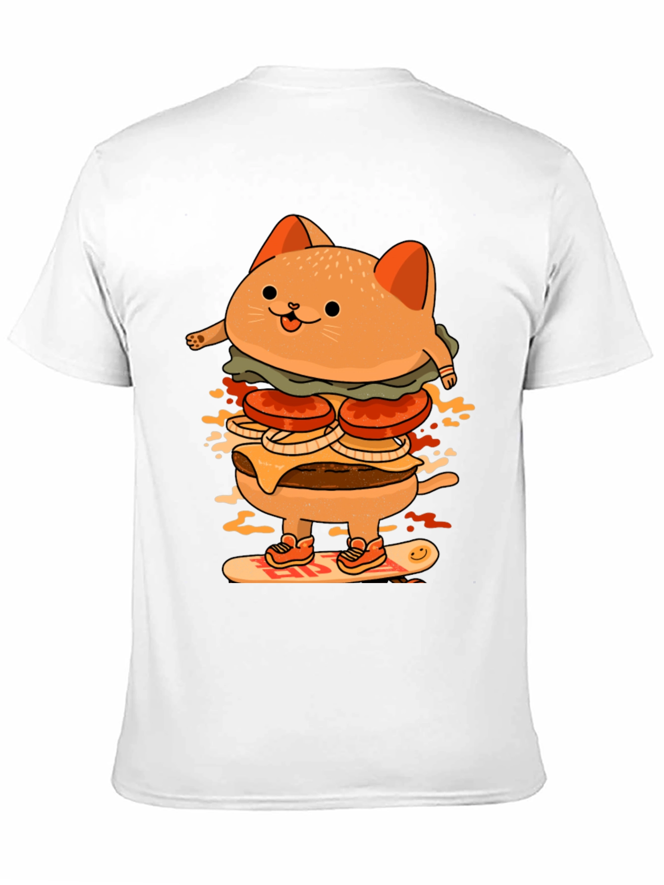 Burger Cat Skateboard Tee