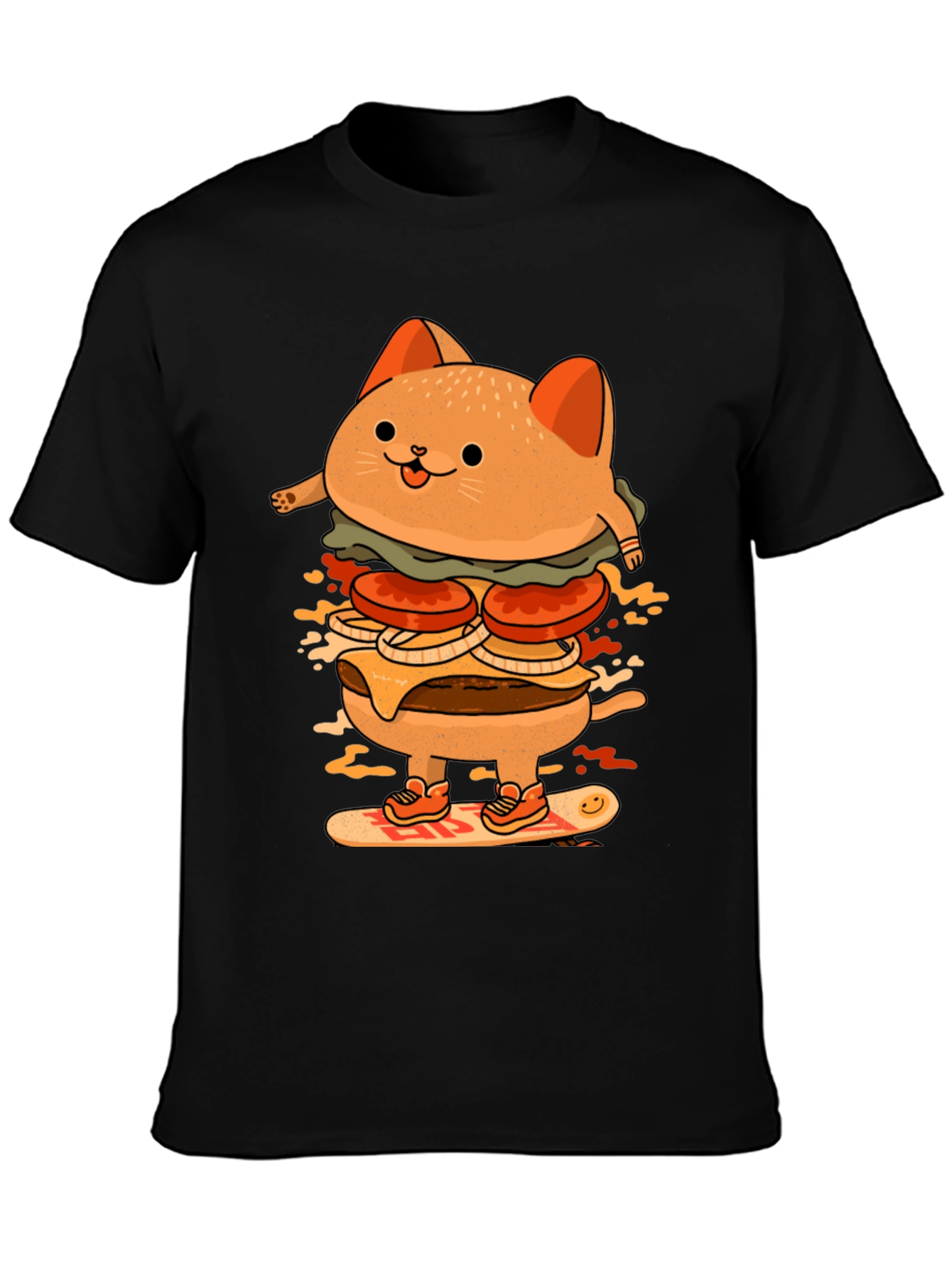 Burger Cat Skateboard Tee