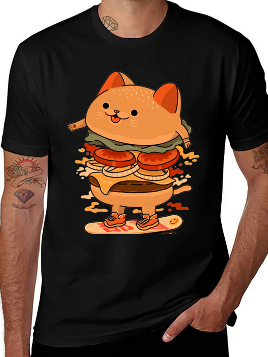 Burger Cat Skateboard Tee