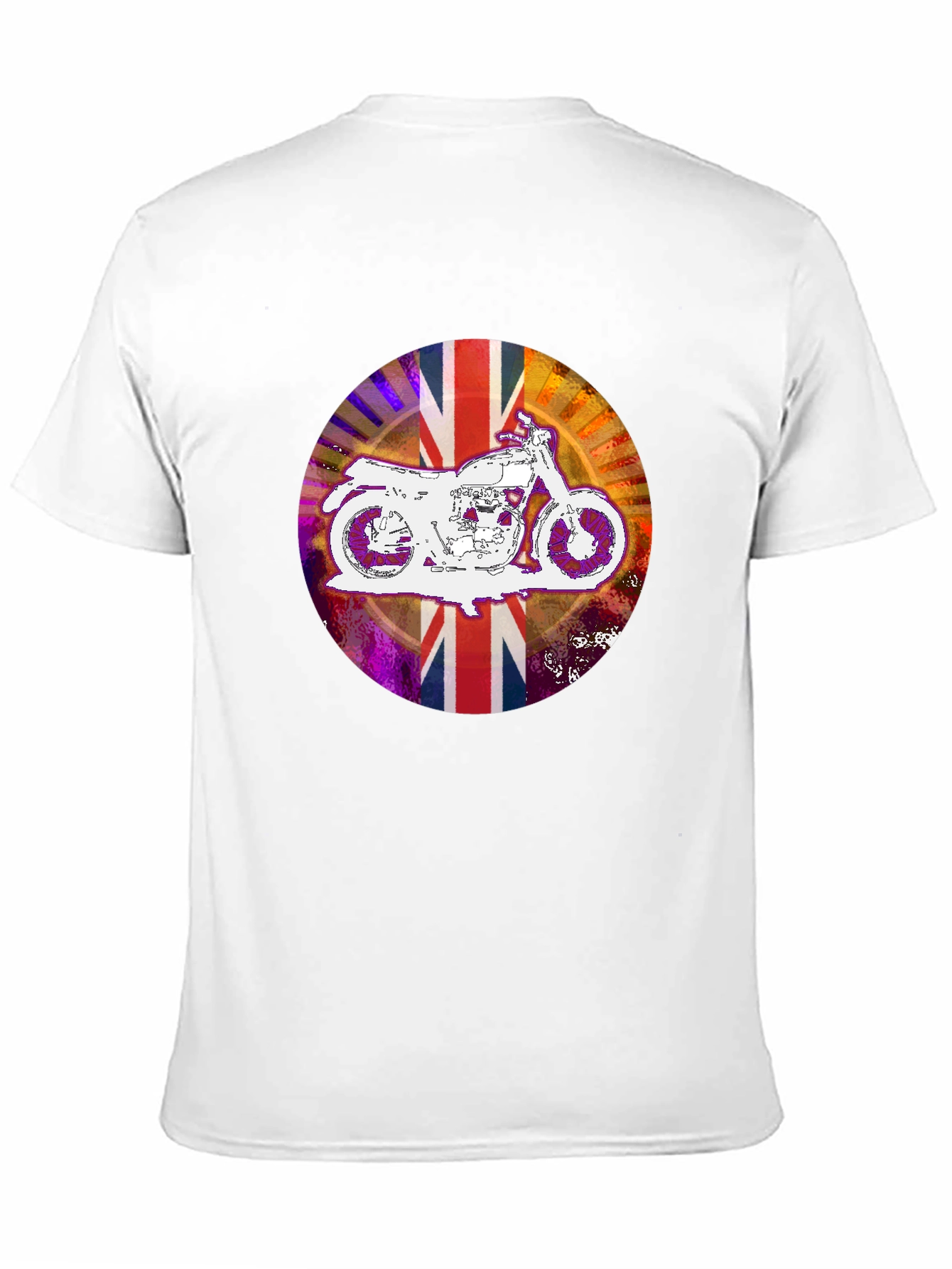 Union Jack Motorcycle T-Shirt - Black Graphic Tee