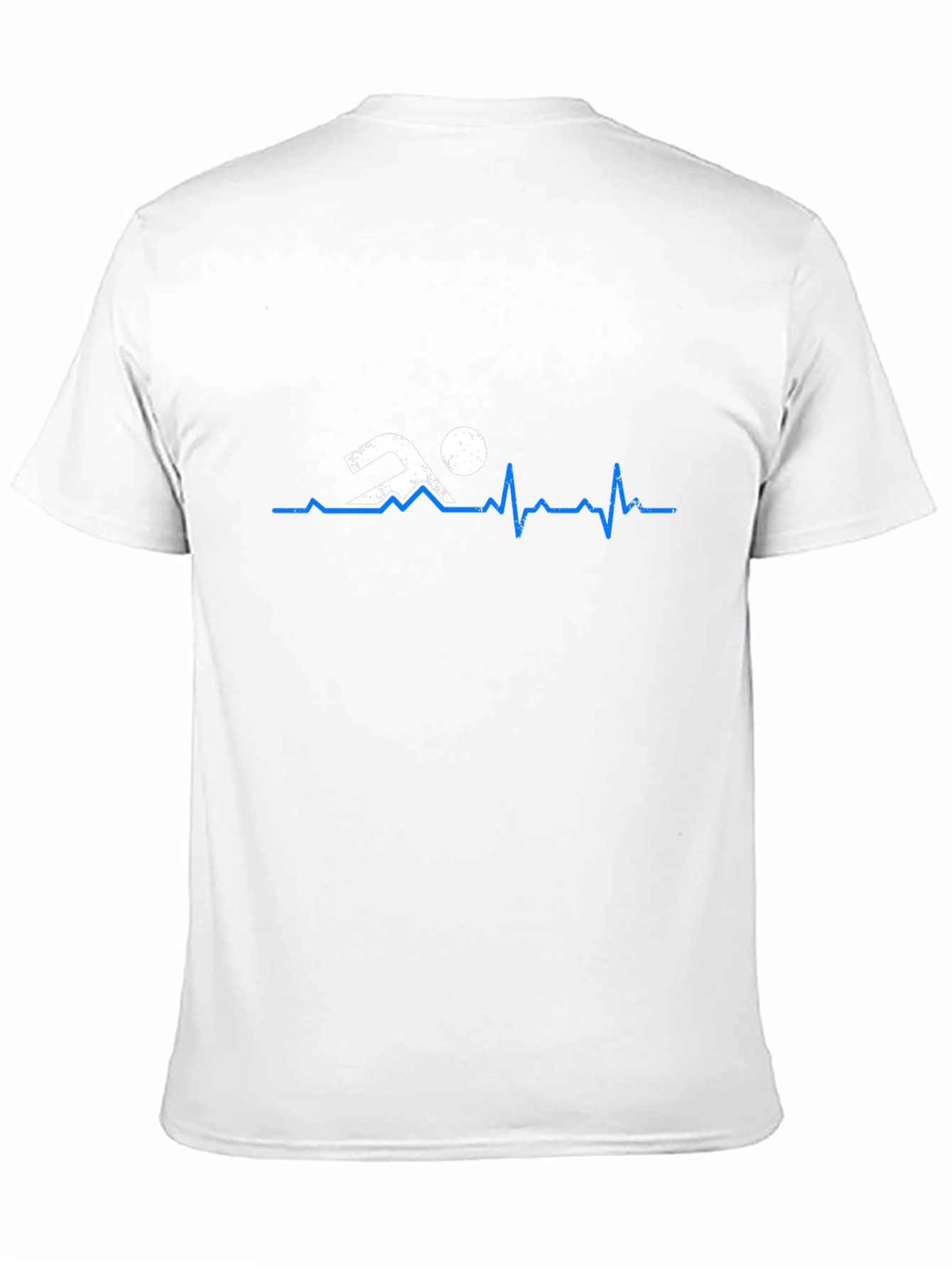 Swimmer Heartbeat Graphic Tee - Black Cotton T-Shirt