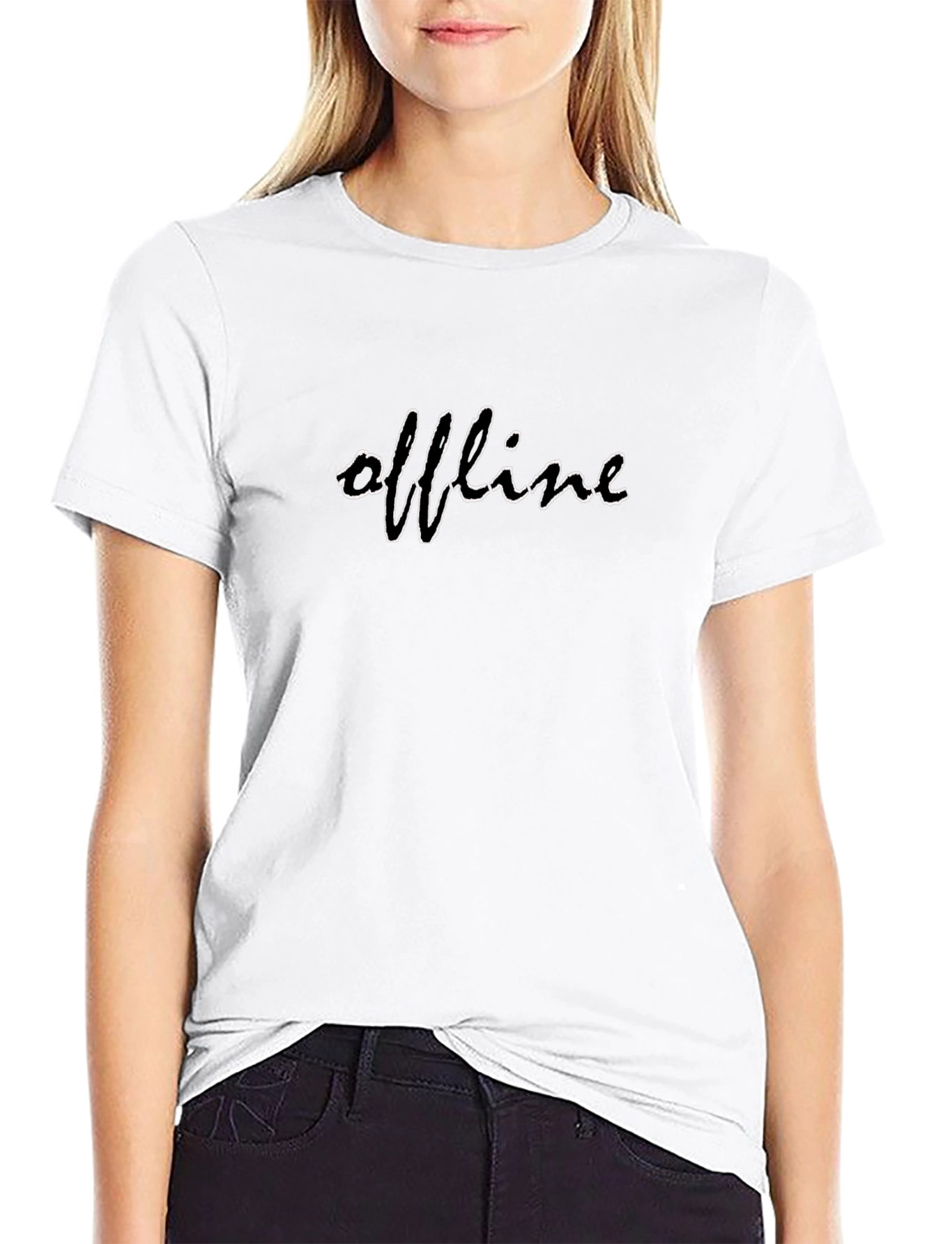Offline Black T-Shirt - Mens Casual Wear