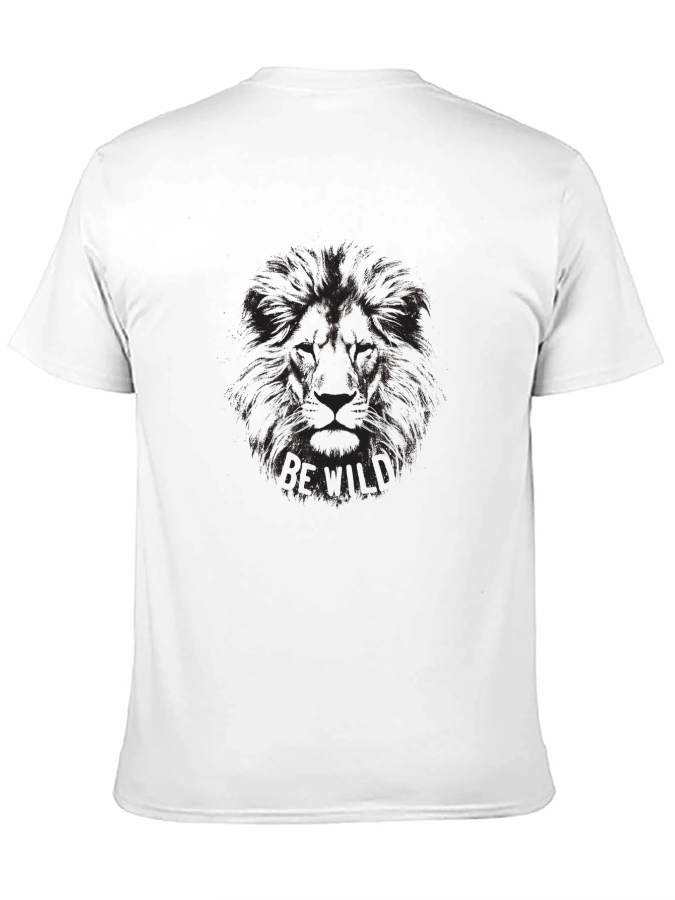 Be Wild Lion Graphic T-Shirt - Stylish Black Tee