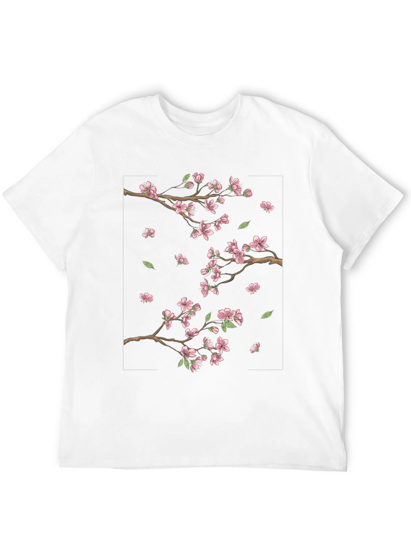Cherry Blossom Graphic Black T-Shirt