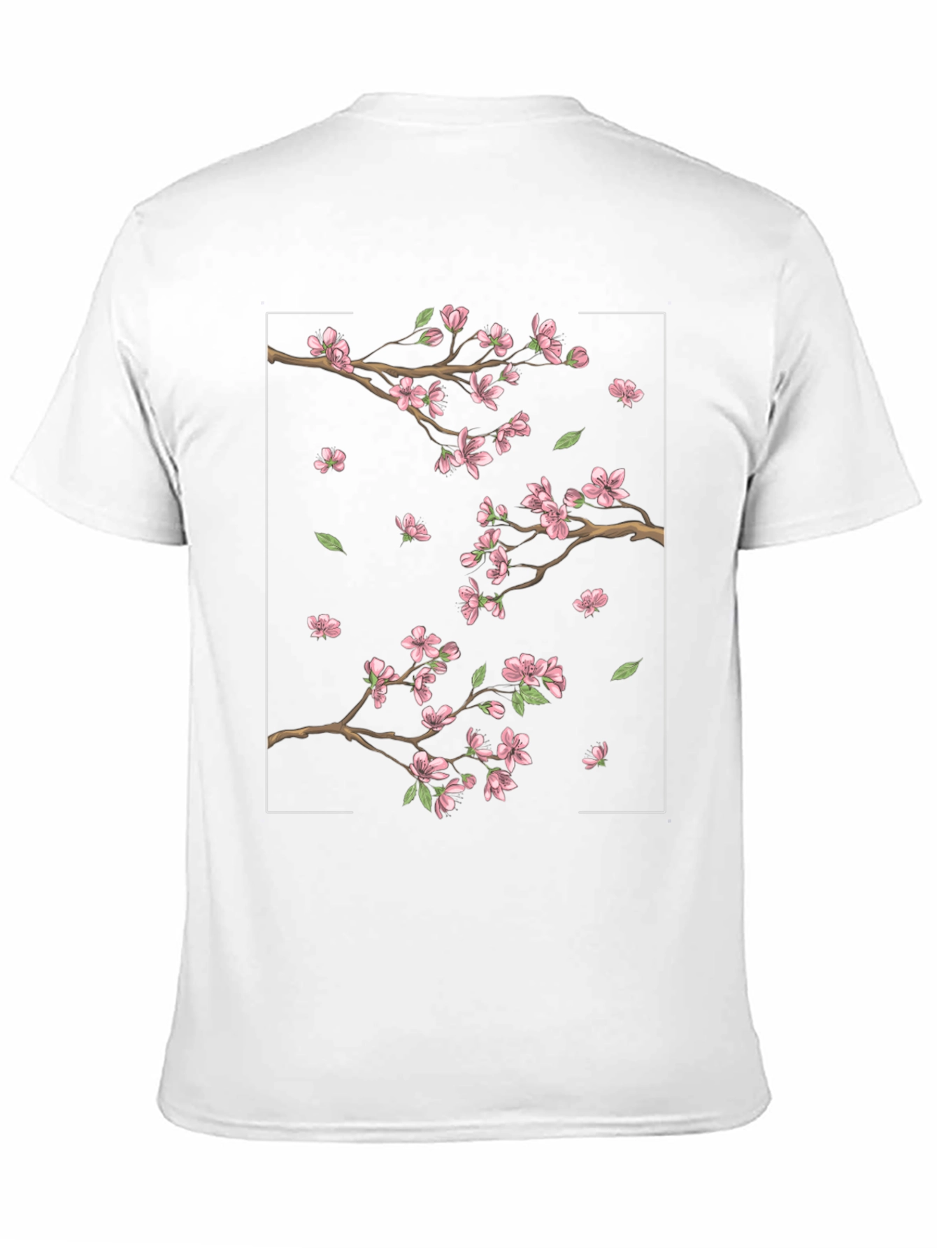 Cherry Blossom Graphic Black T-Shirt