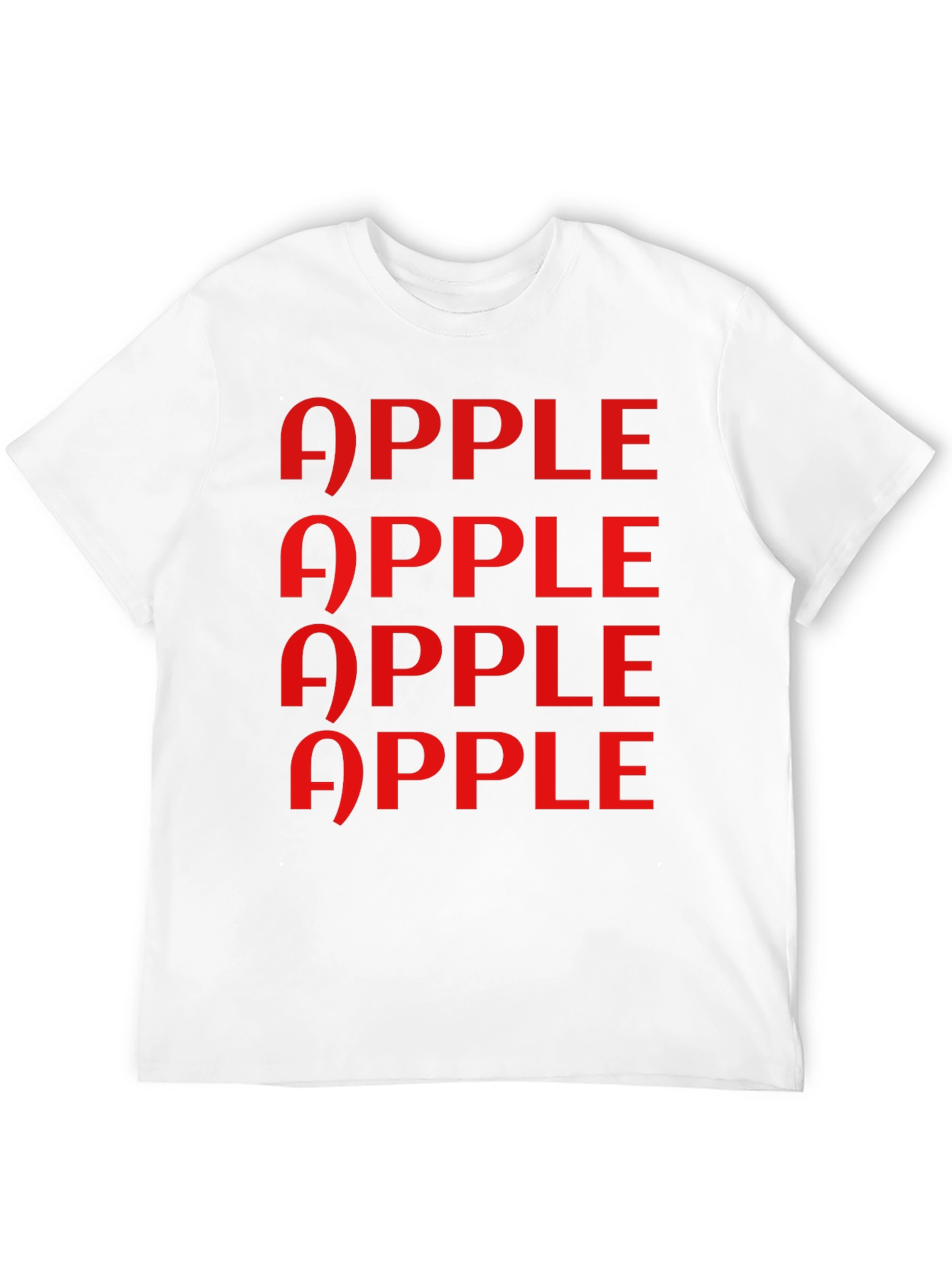 Apple Pattern Graphic Tee - Classic Black T-Shirt