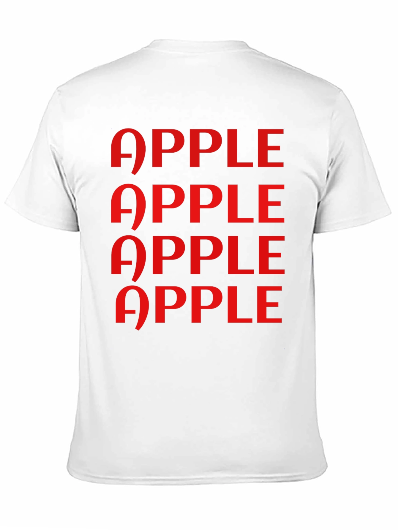 Apple Pattern Graphic Tee - Classic Black T-Shirt