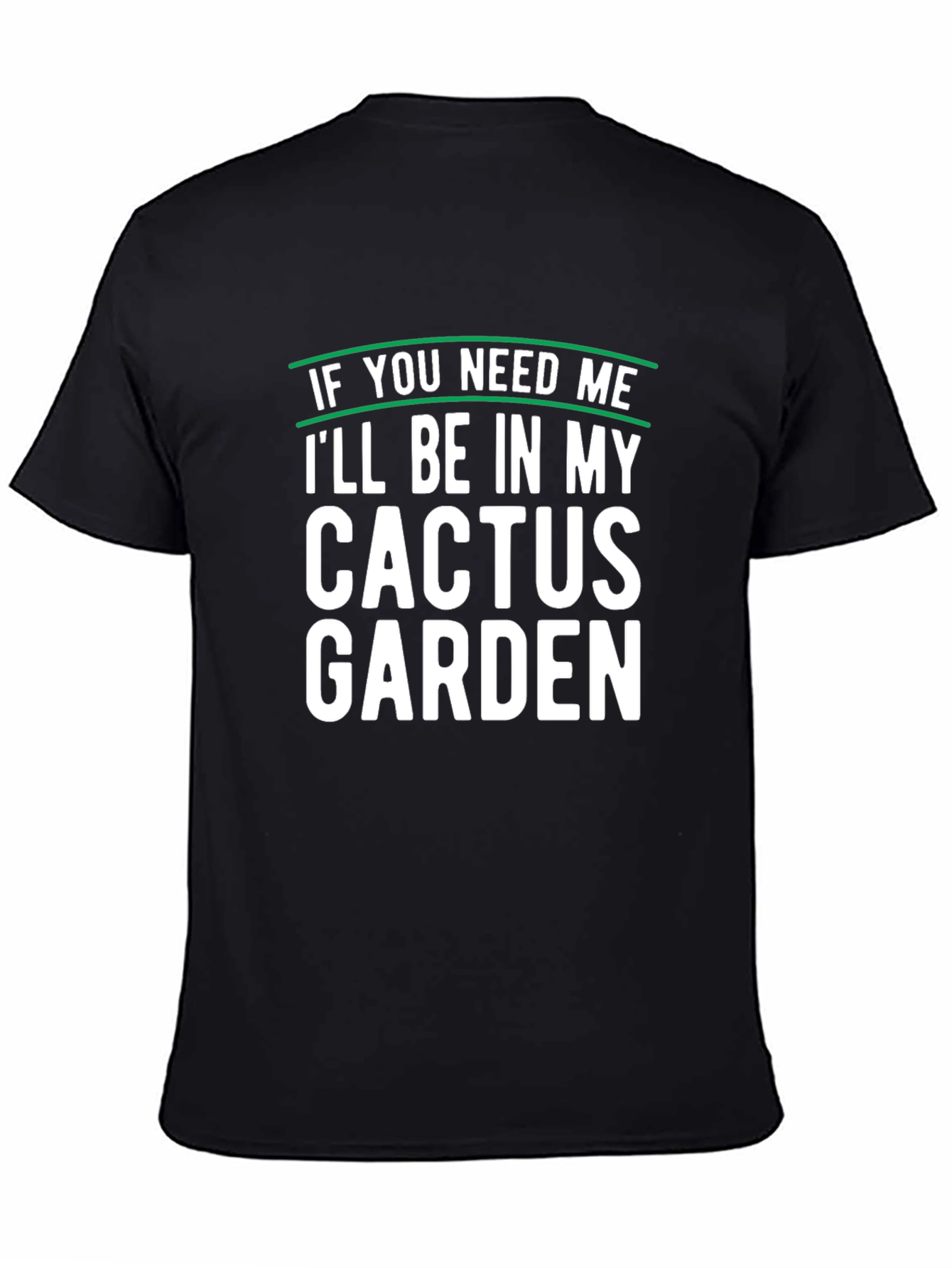 Cactus Garden Graphic T-Shirt Mens Black Tee