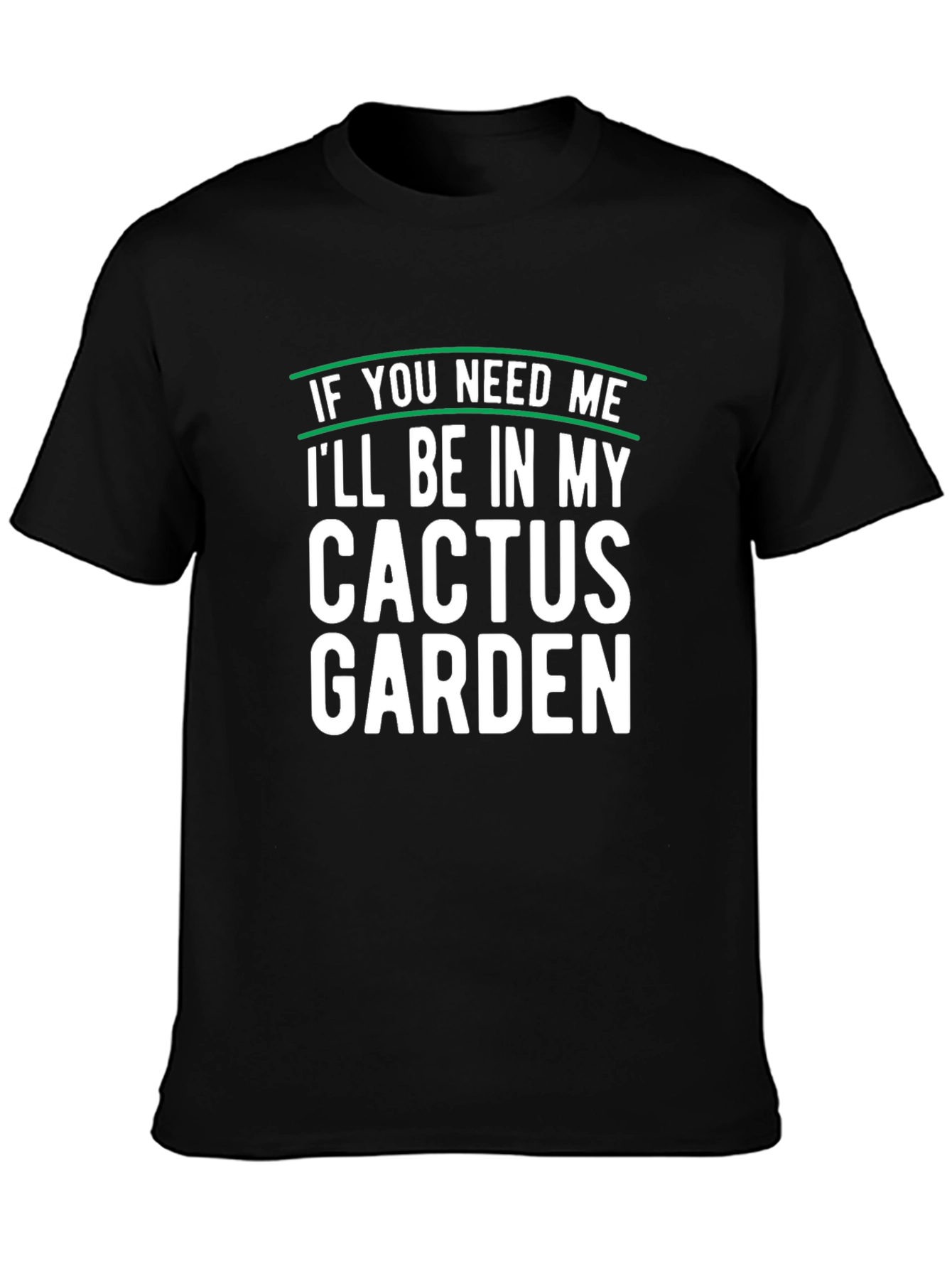 Cactus Garden Graphic T-Shirt Mens Black Tee
