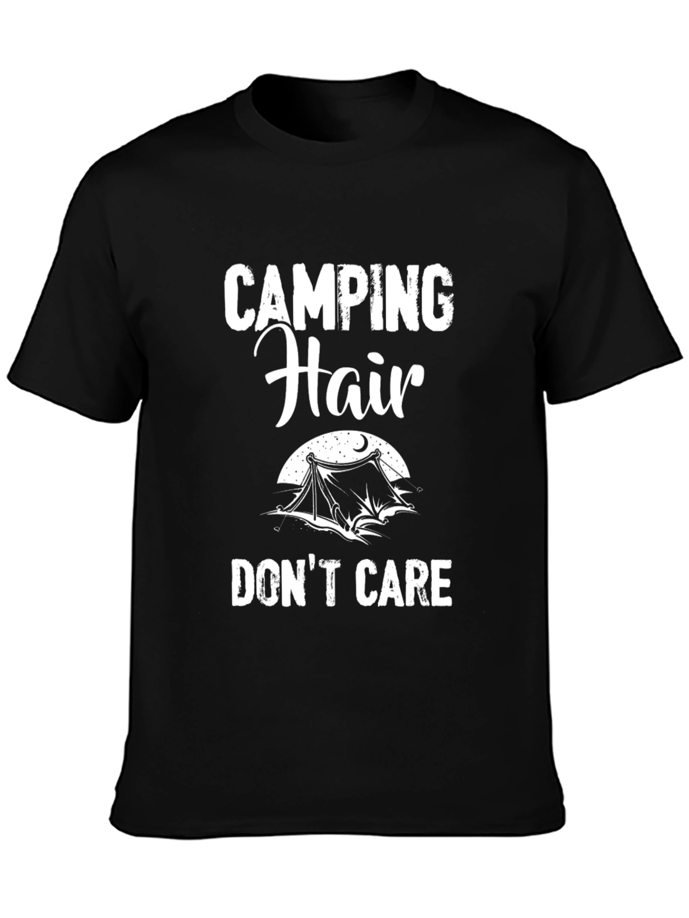 Camping Hair Dont Care Graphic Tee