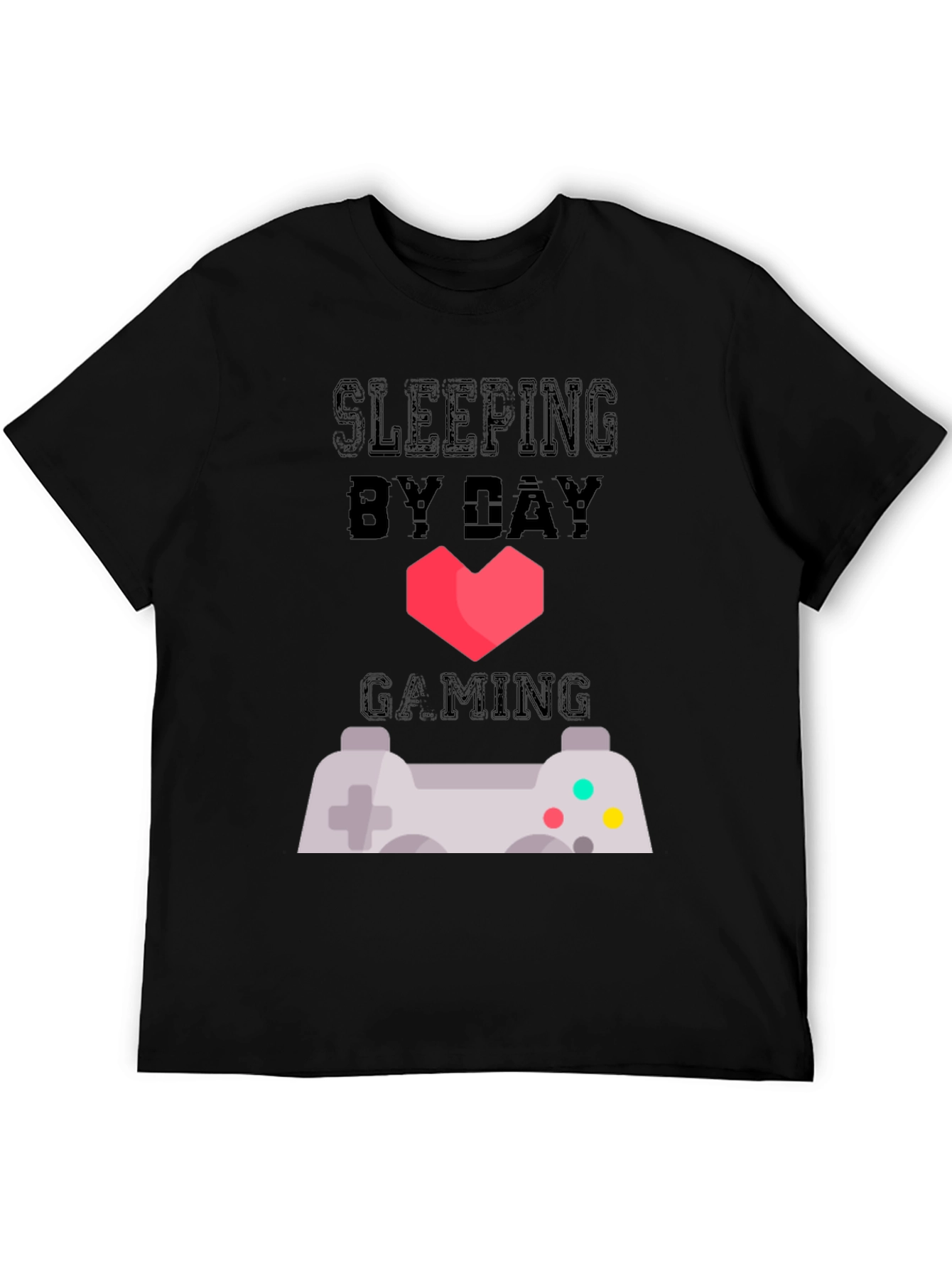 Sleeping By Day Gaming By Night Graphic Tee