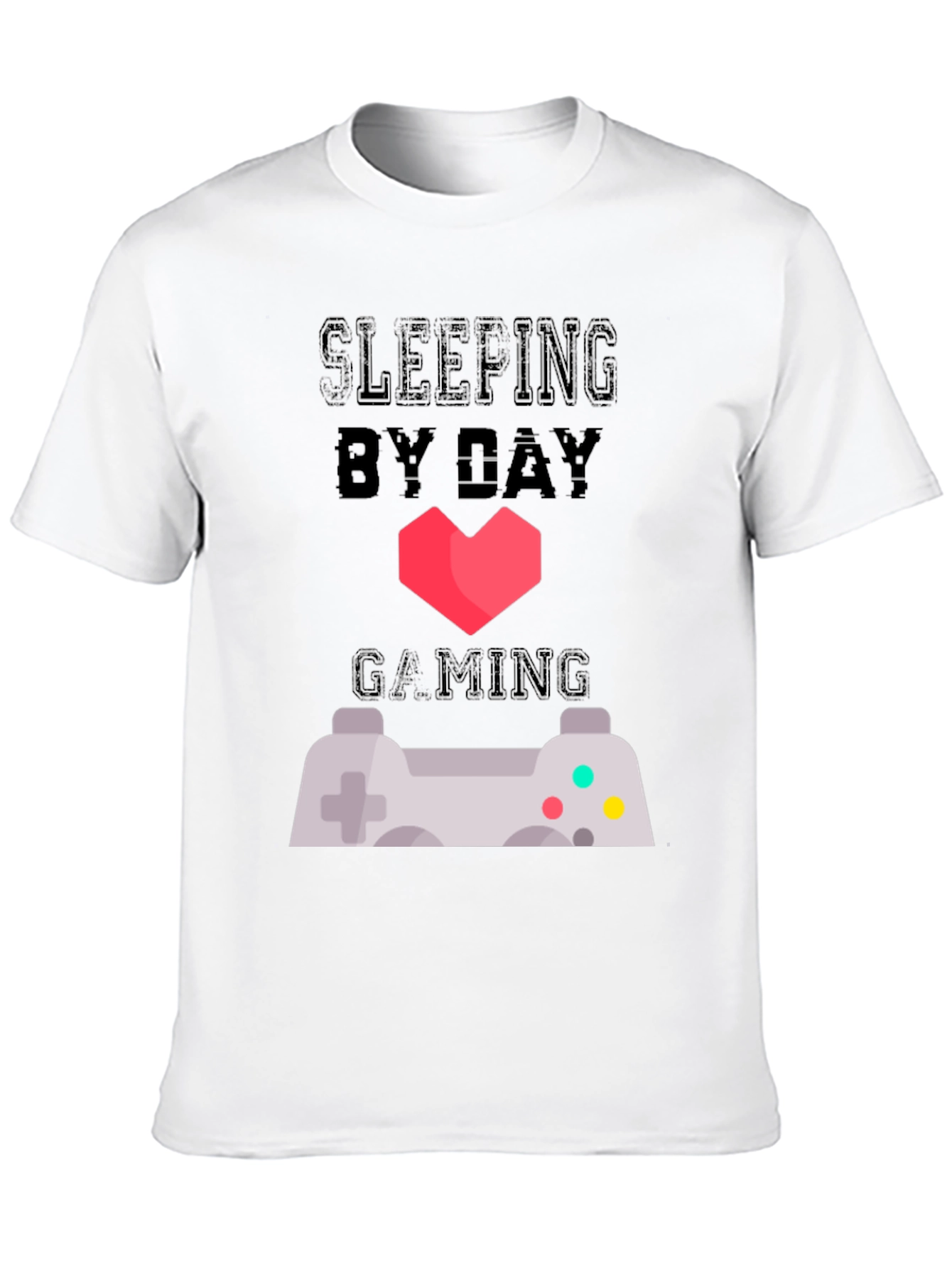 Sleeping By Day Gaming By Night Graphic Tee