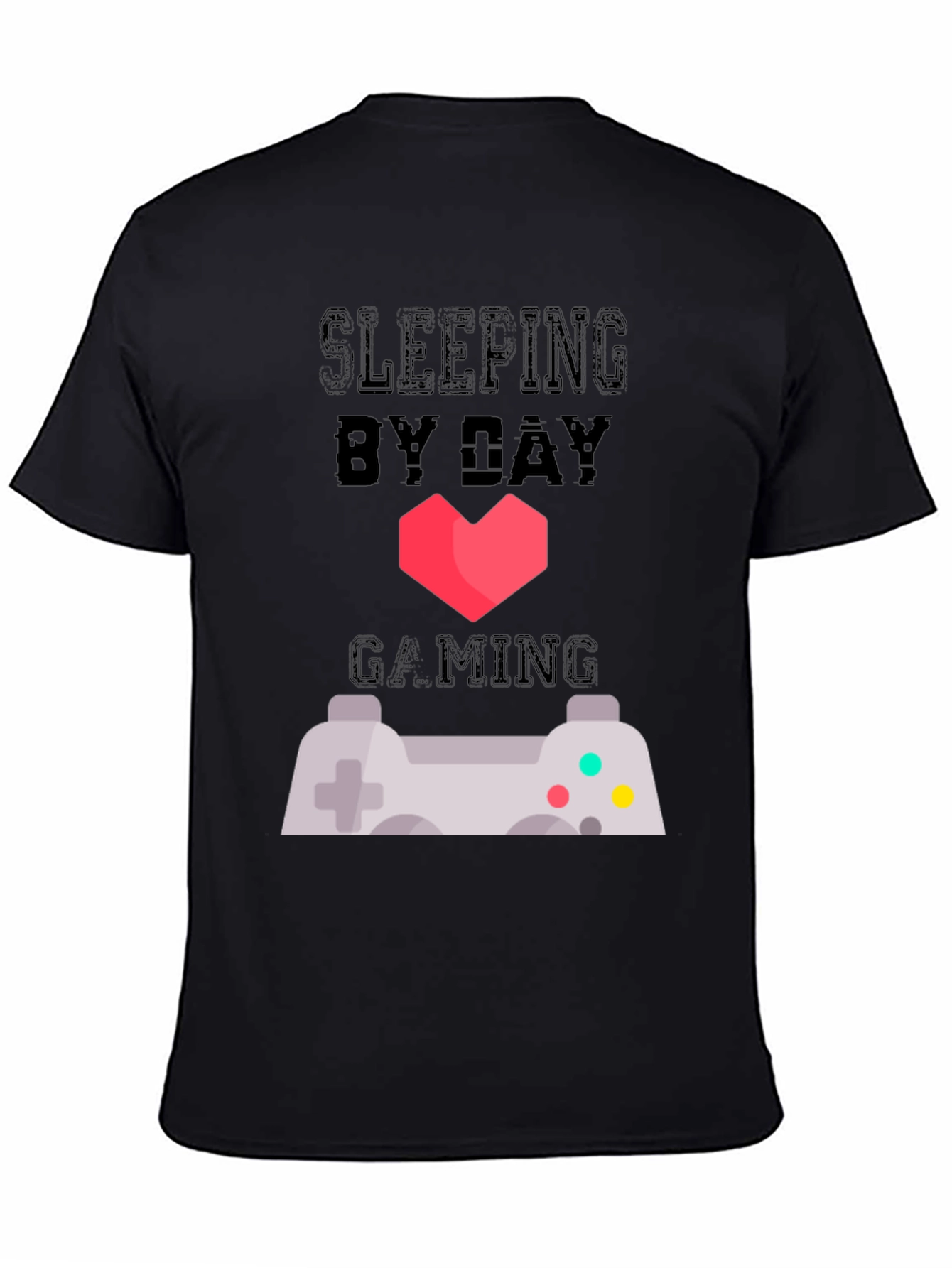 Sleeping By Day Gaming By Night Graphic Tee