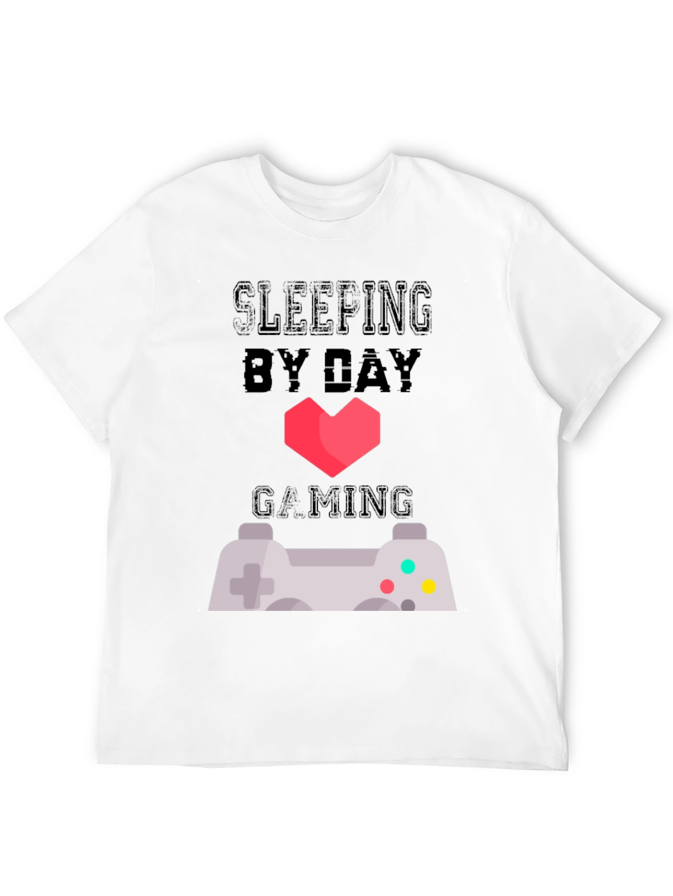 Sleeping By Day Gaming By Night Graphic Tee