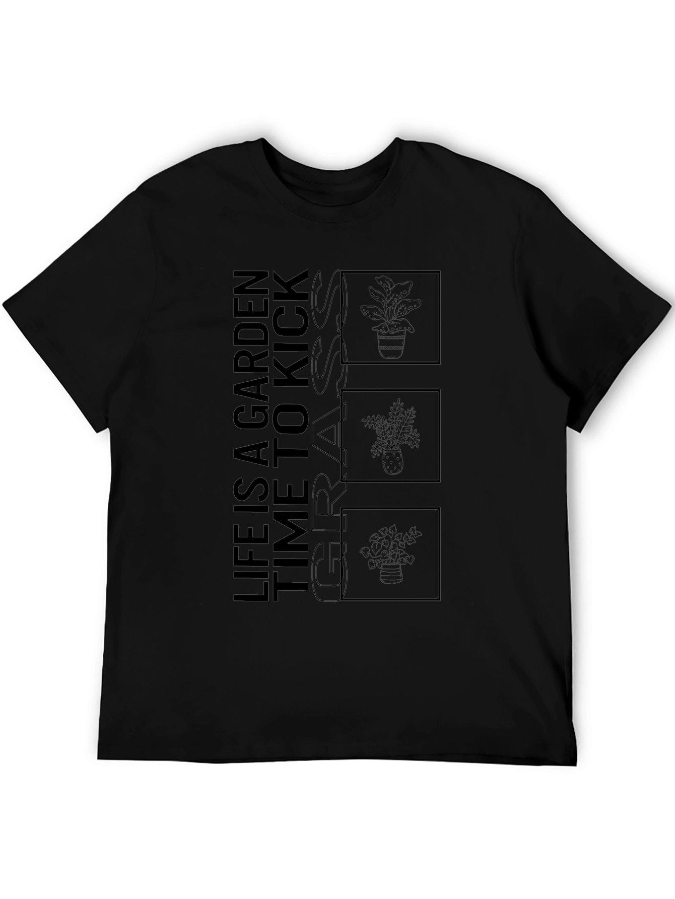 Life Is A Garden Black Graphic Tee