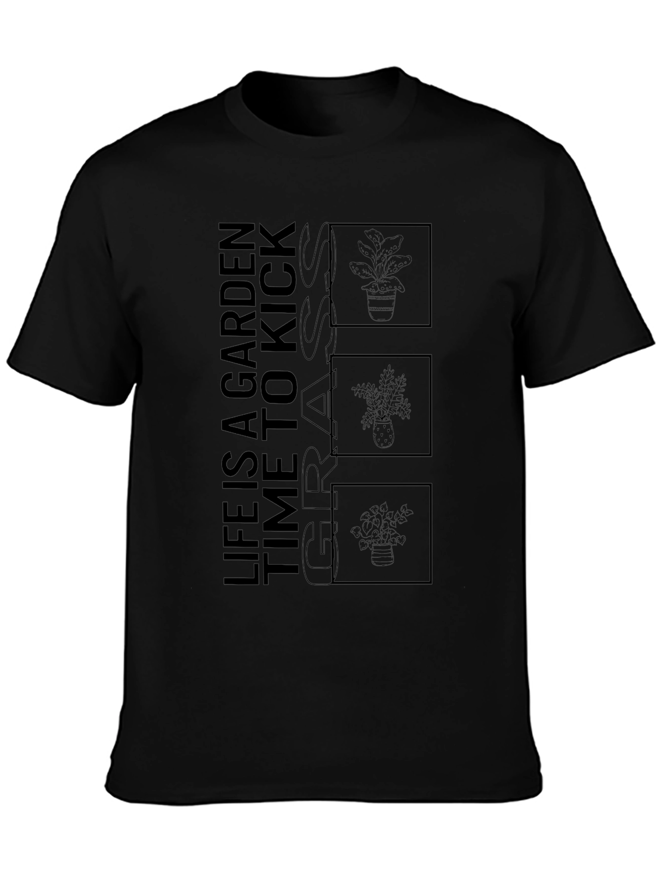 Life Is A Garden Black Graphic Tee