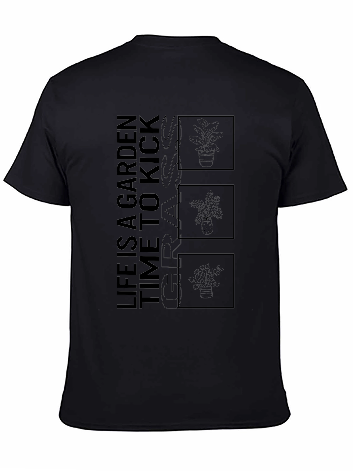 Life Is A Garden Black Graphic Tee