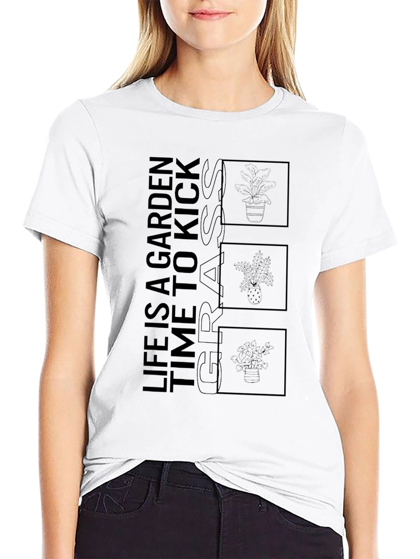 Life Is A Garden Black Graphic Tee