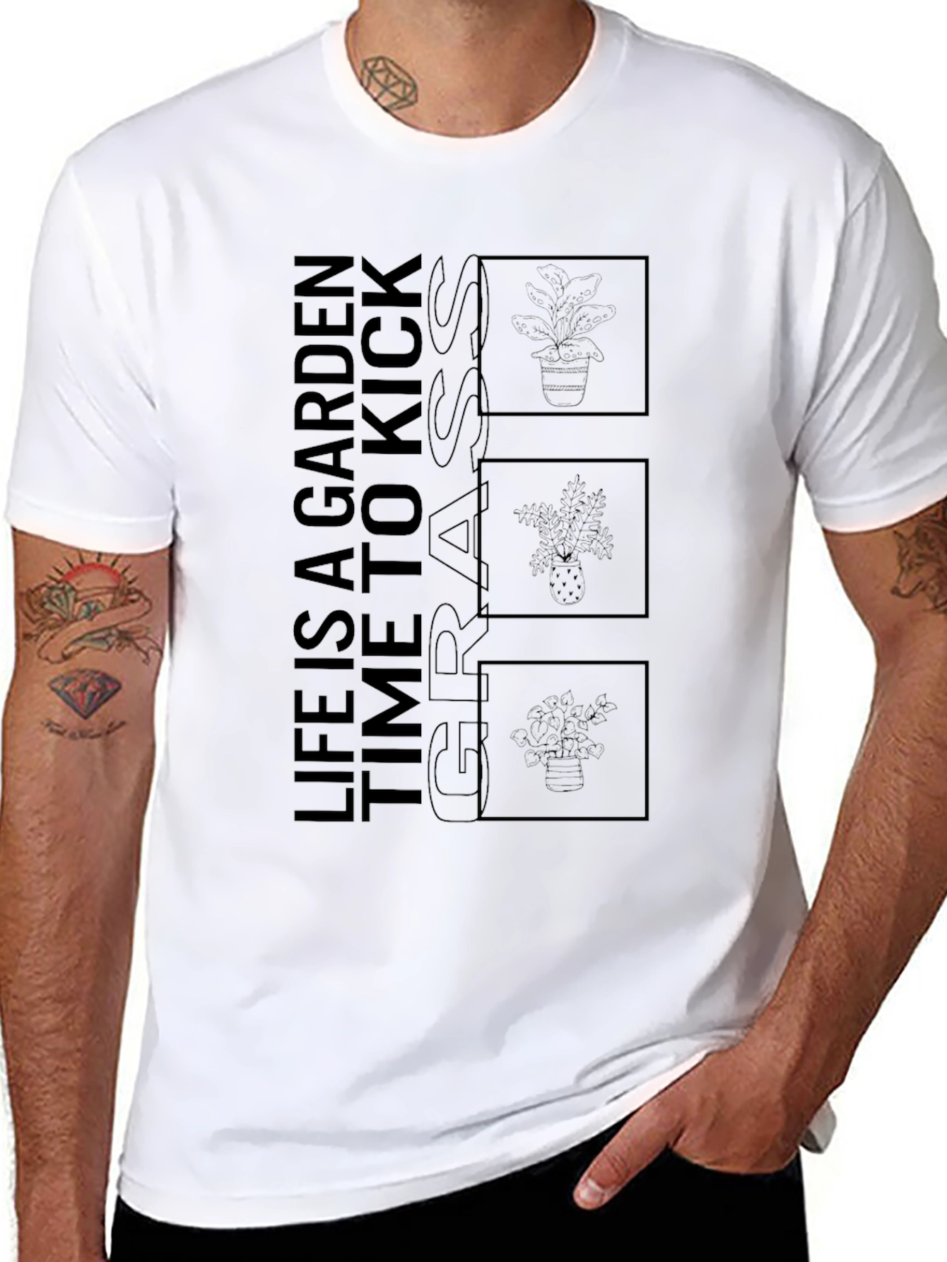Life Is A Garden Black Graphic Tee