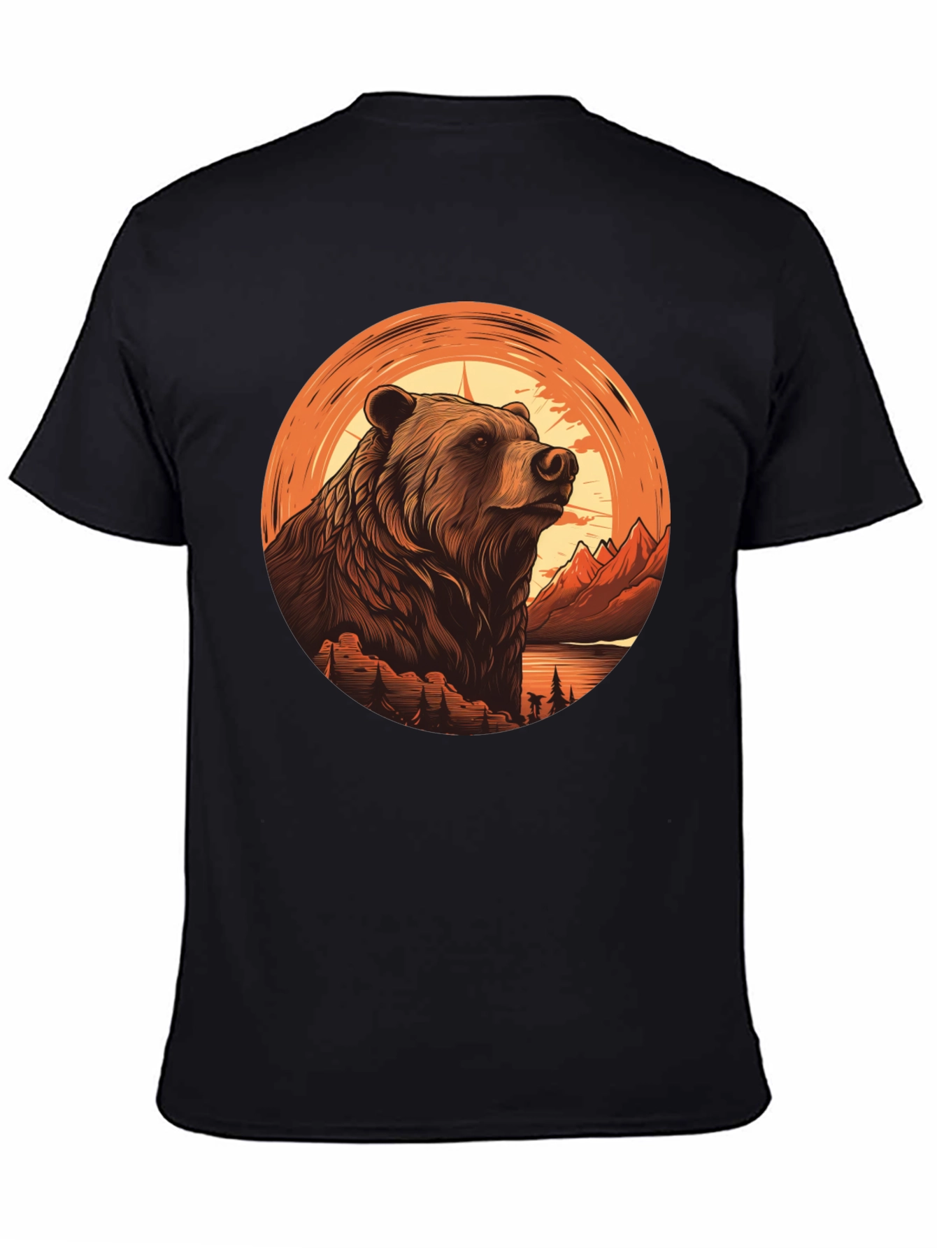 Grizzly Bear Graphic Tee - Nature Adventure Shirt