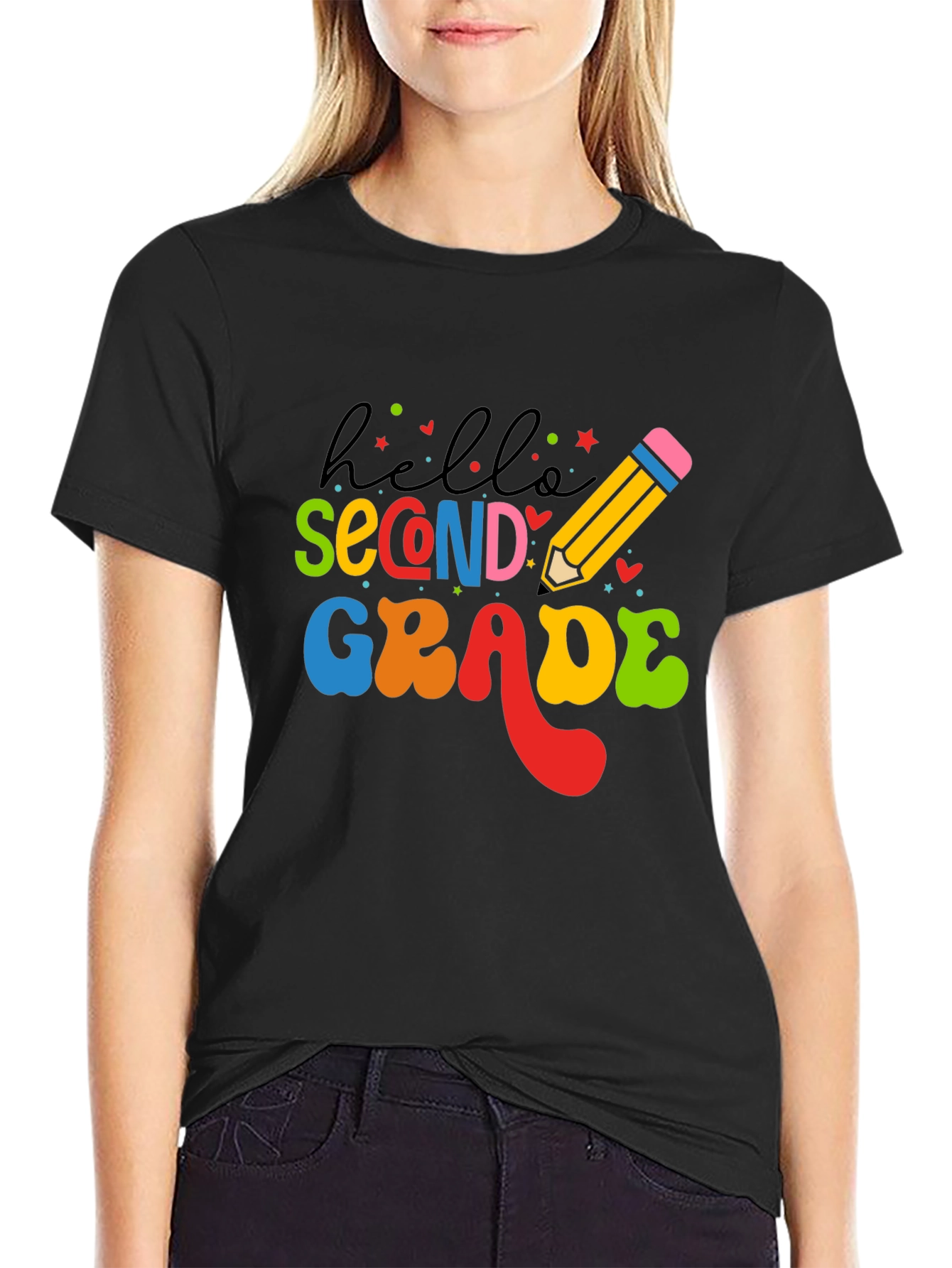 Hello Second Grade T-Shirt Back to School Teacher