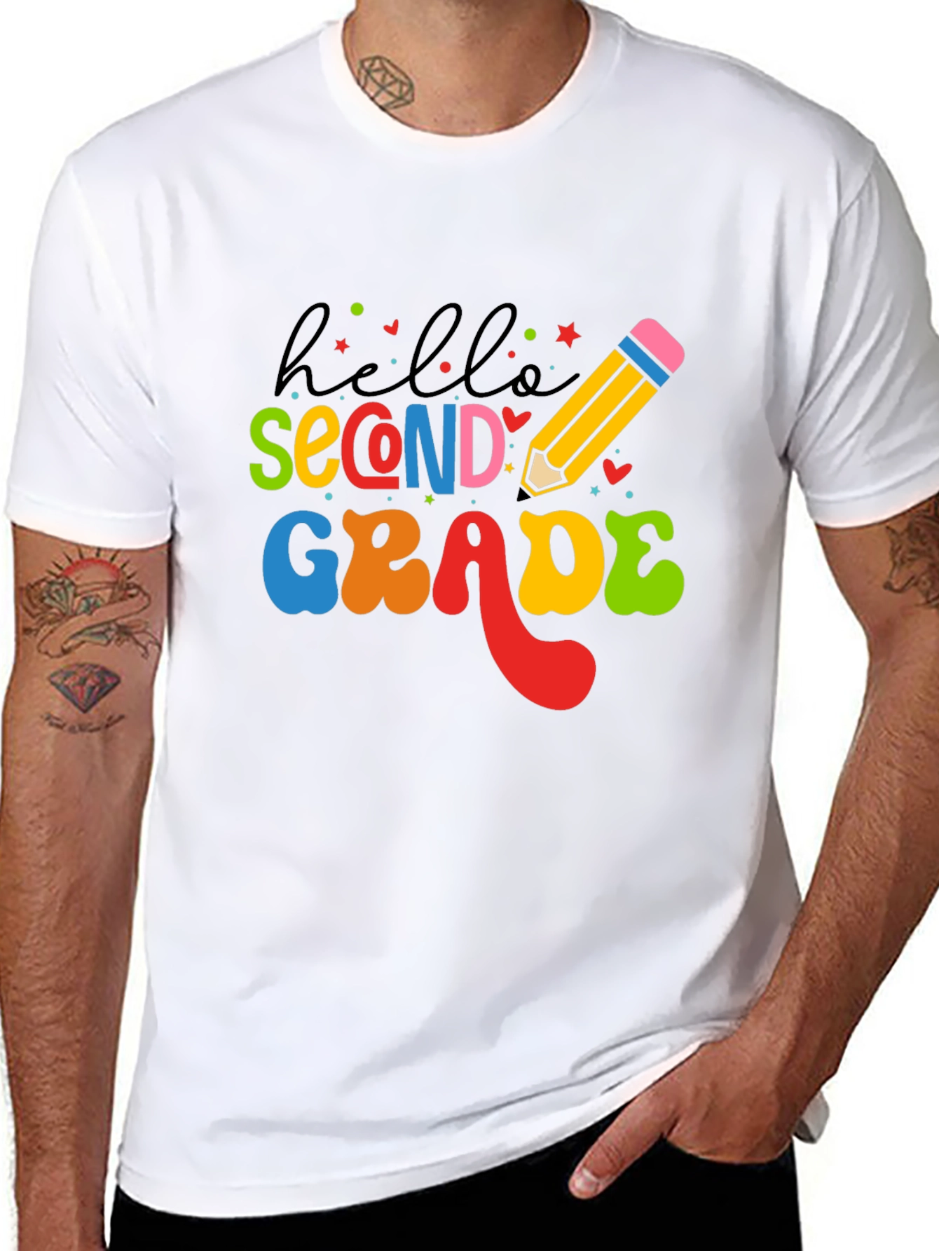 Hello Second Grade T-Shirt Back to School Teacher