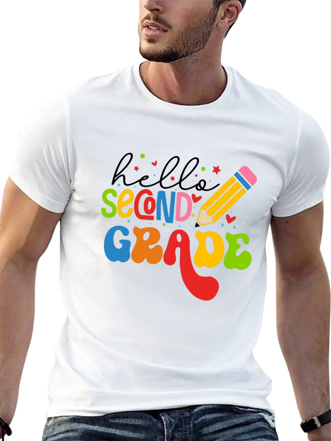 Hello Second Grade T-Shirt Back to School Teacher