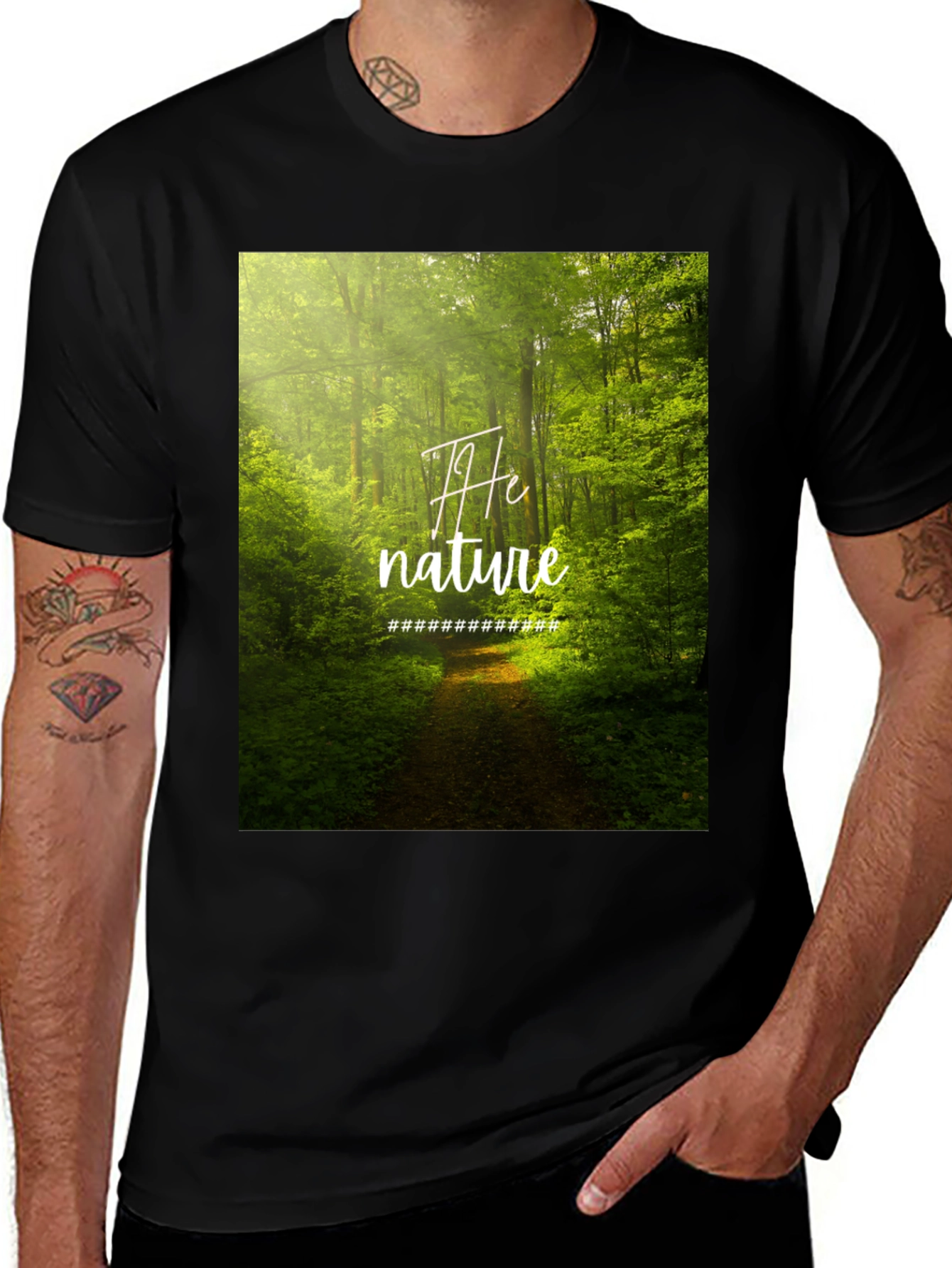 Nature Graphic Black Tee