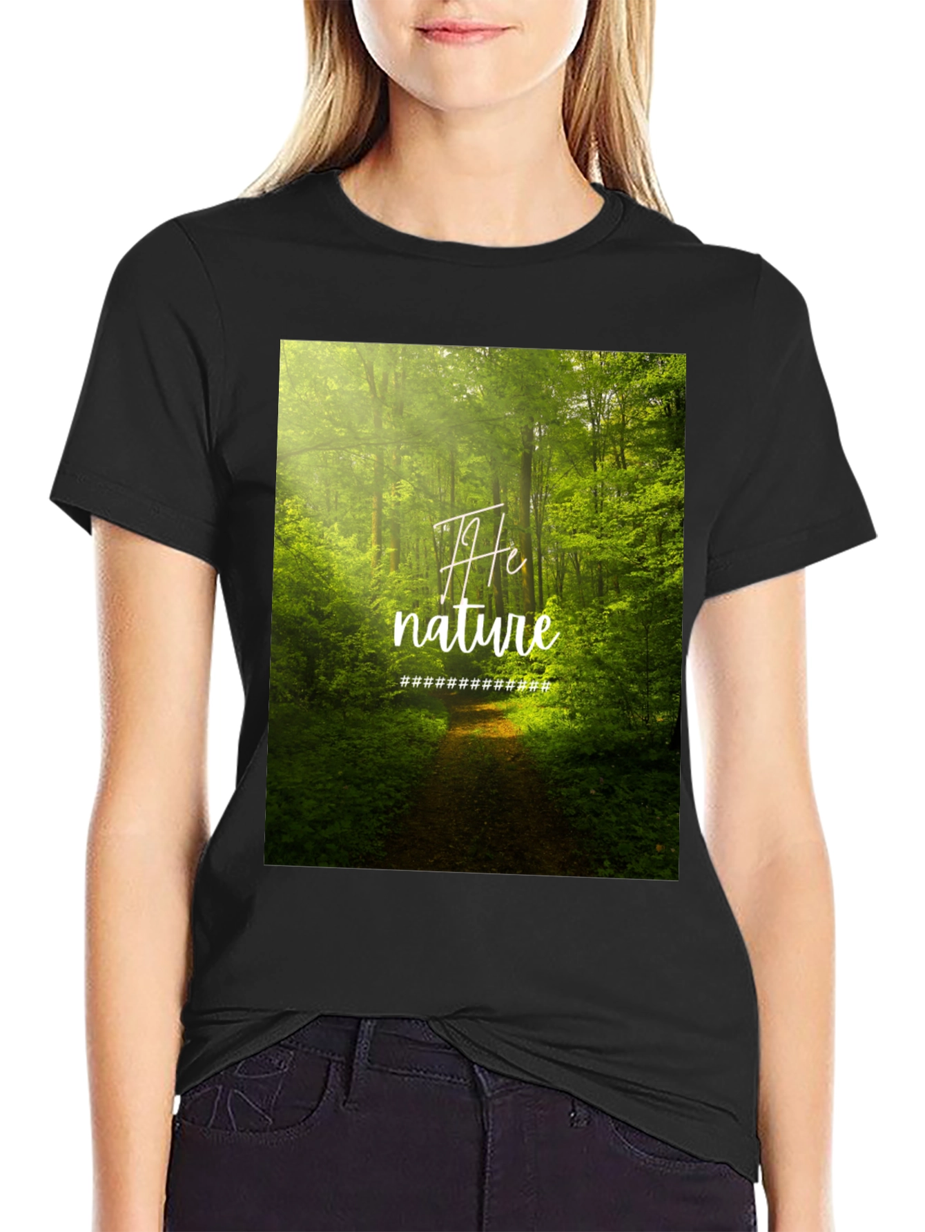 Nature Graphic Black Tee