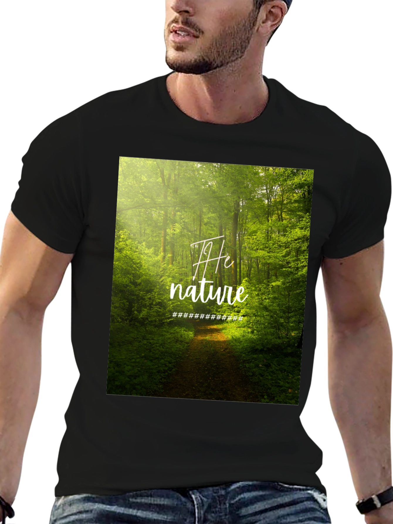 Nature Graphic Black Tee