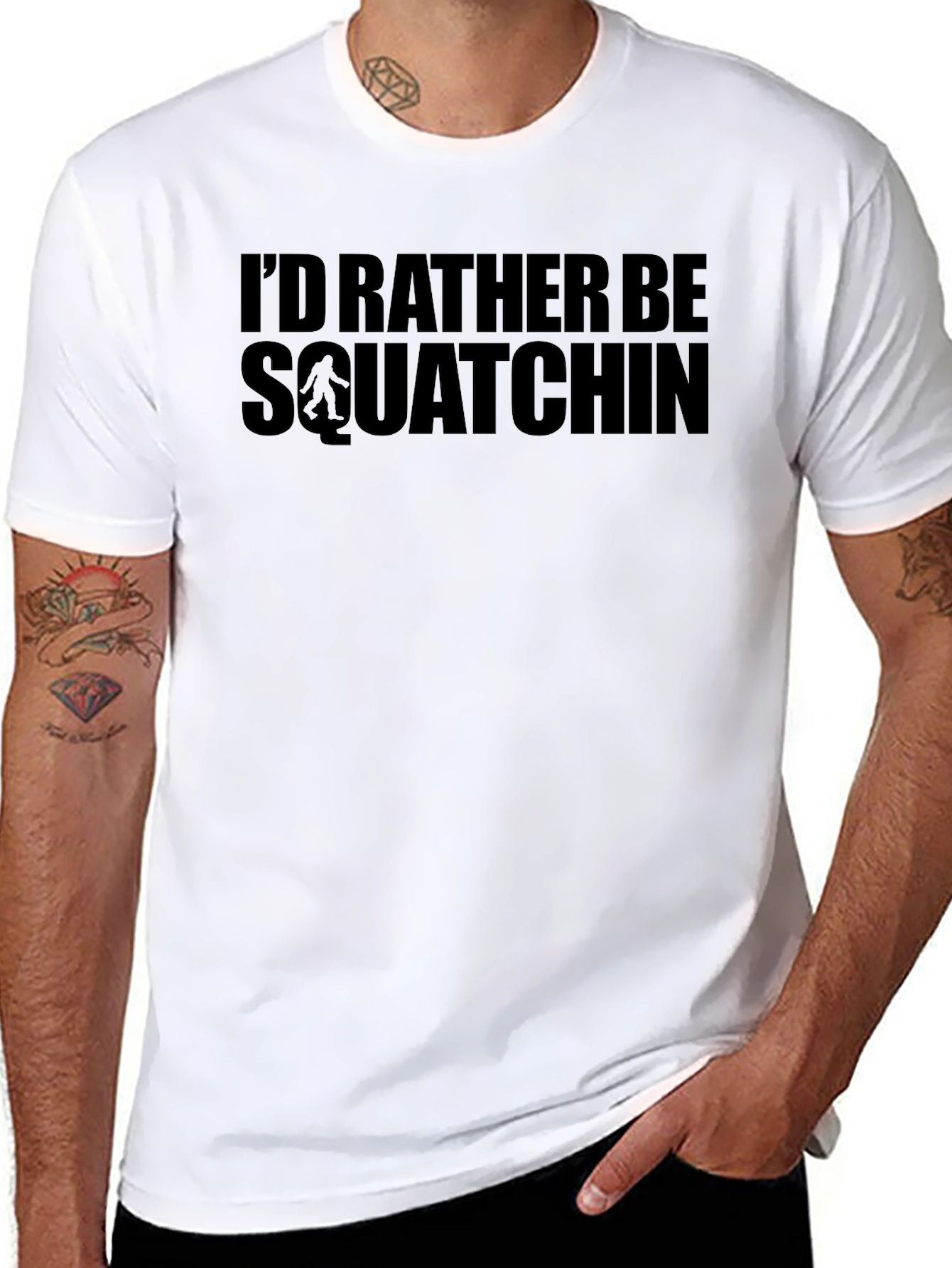 Id Rather Be Squatchin Graphic T-Shirt