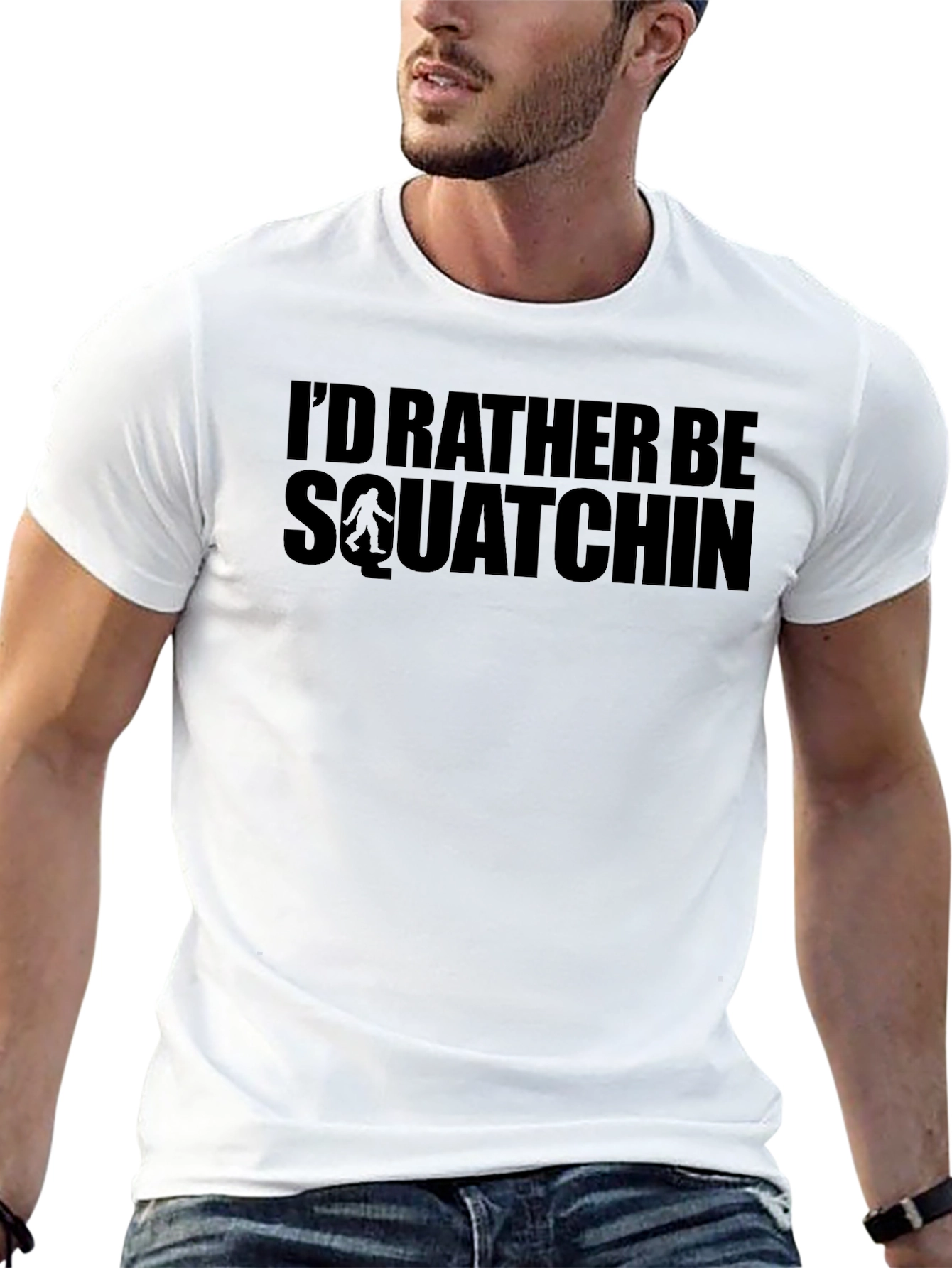 Id Rather Be Squatchin Graphic T-Shirt