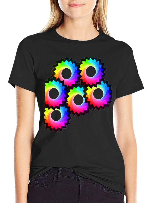 Rainbow Gear Graphic Tee - Black