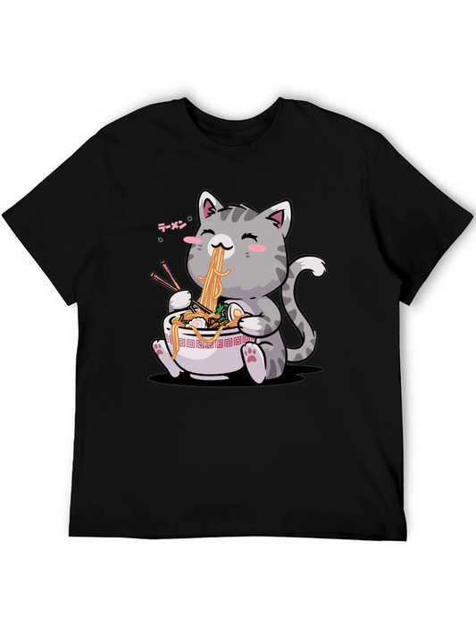 Ramen Cat T-Shirt - Cute Graphic Tee