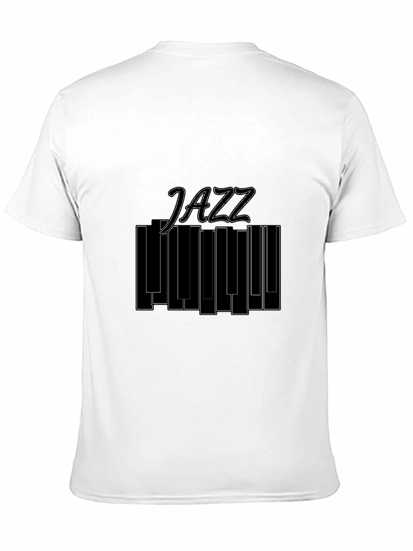 Jazz Music Piano Keys Graphic Black T-Shirt
