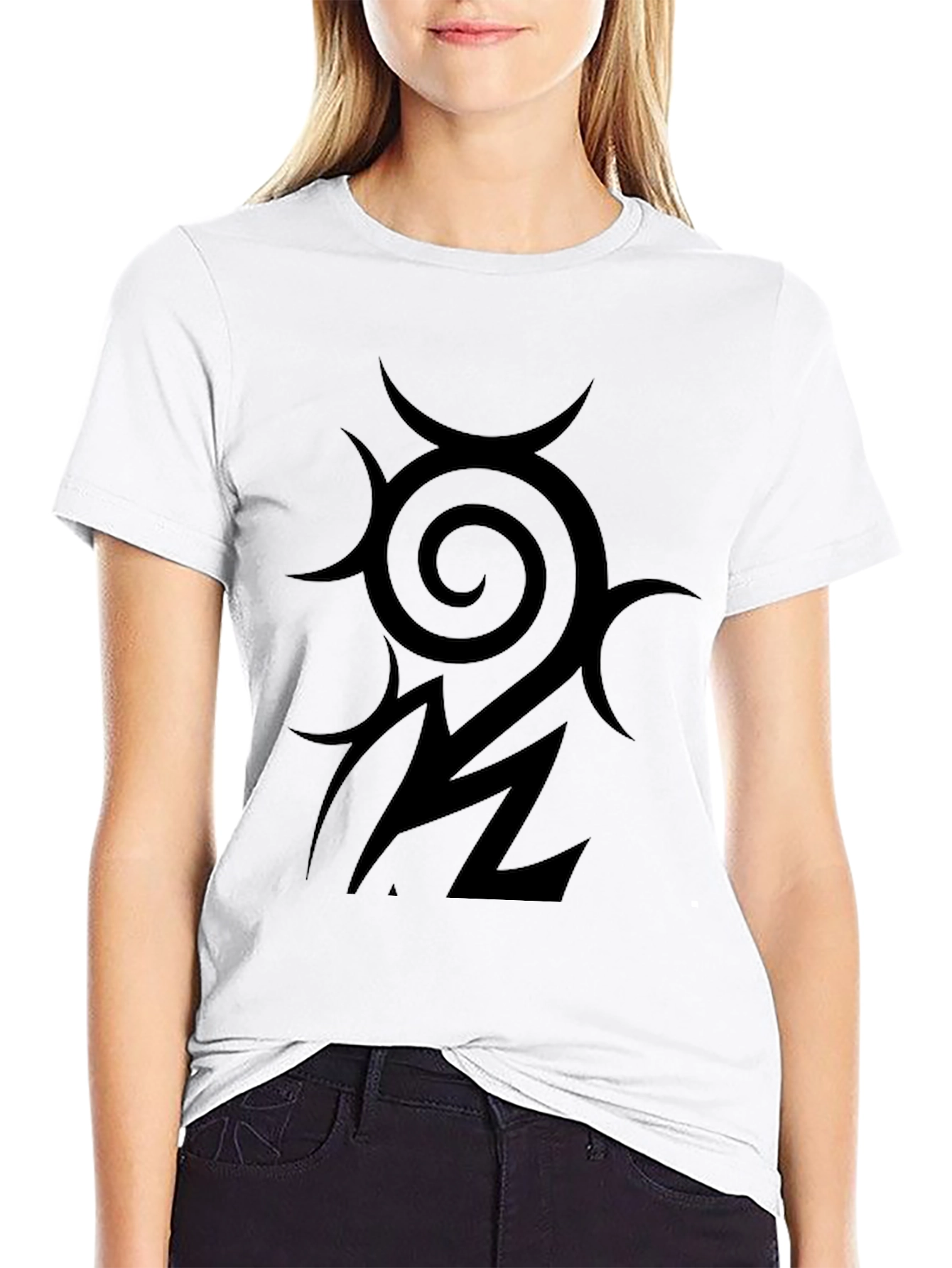 Tribal Symbol Graphic Black T-Shirt