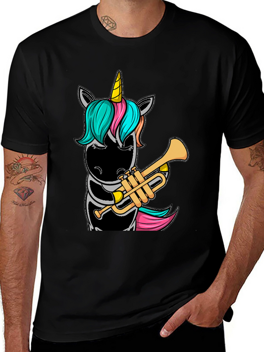 Unicorn Trumpet Player Graphic Tee