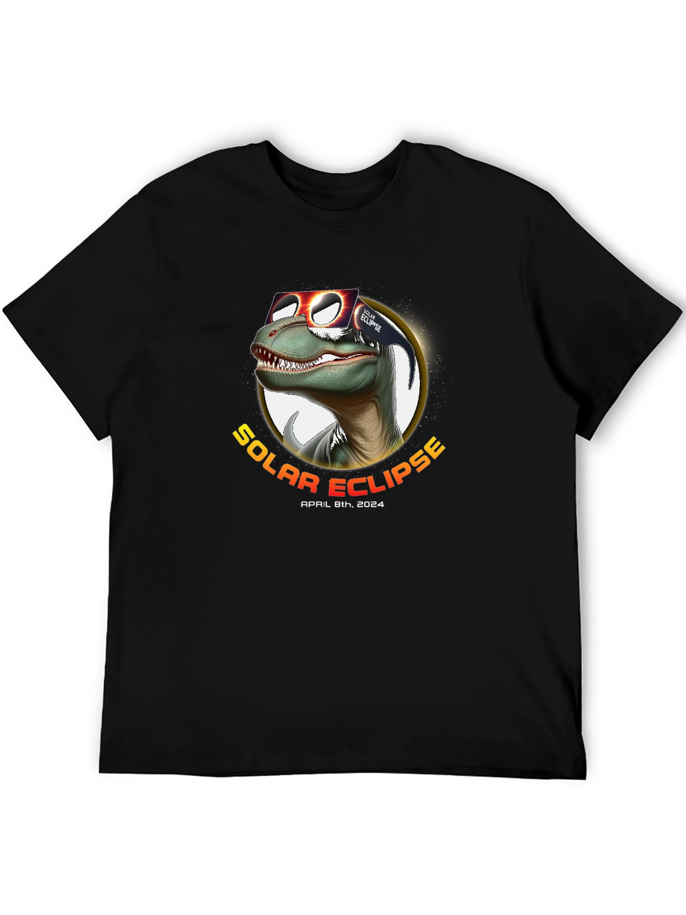 Solar Eclipse April 8th 2024 Dinosaur T-Shirt