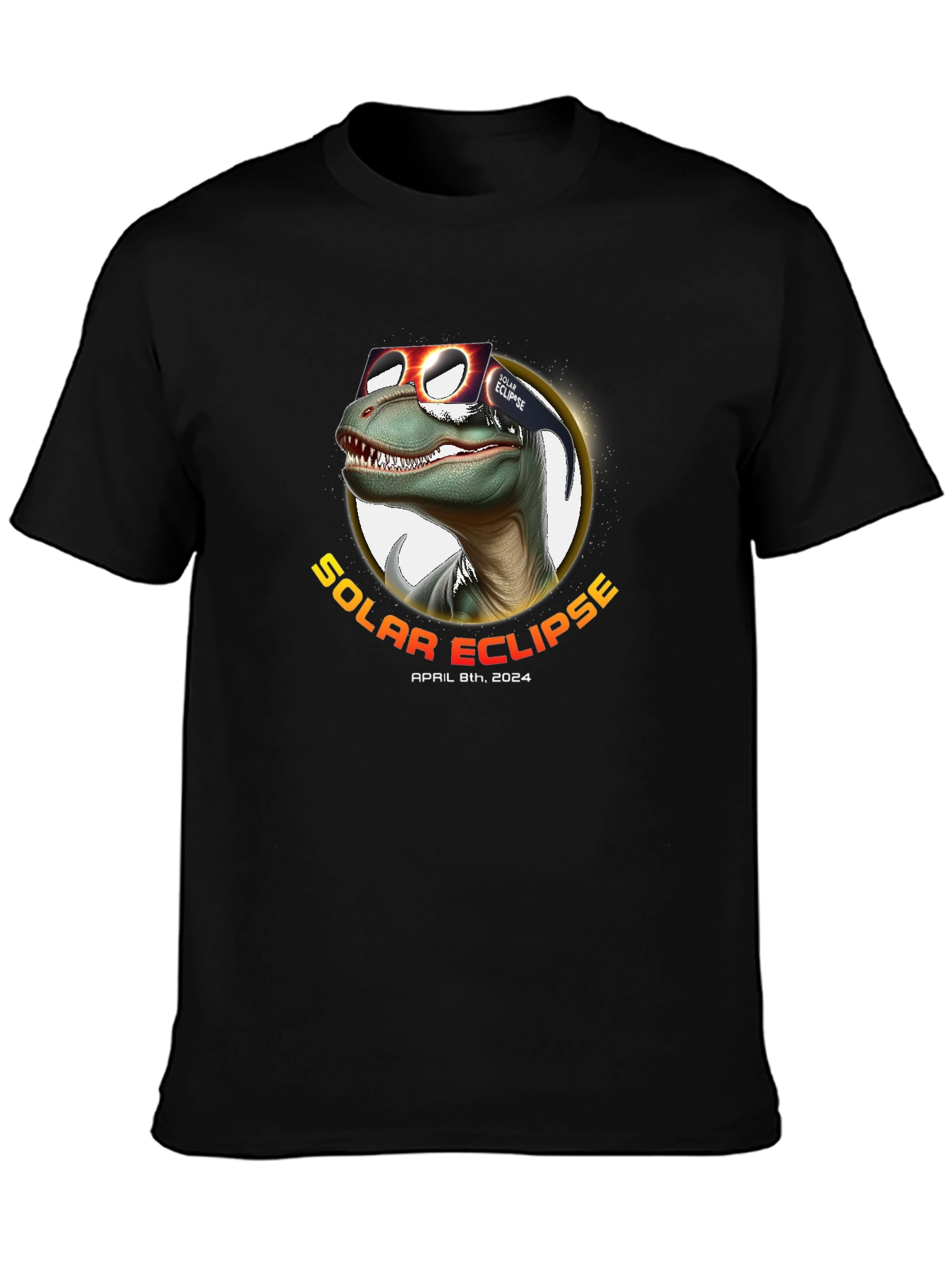 Solar Eclipse April 8th 2024 Dinosaur T-Shirt