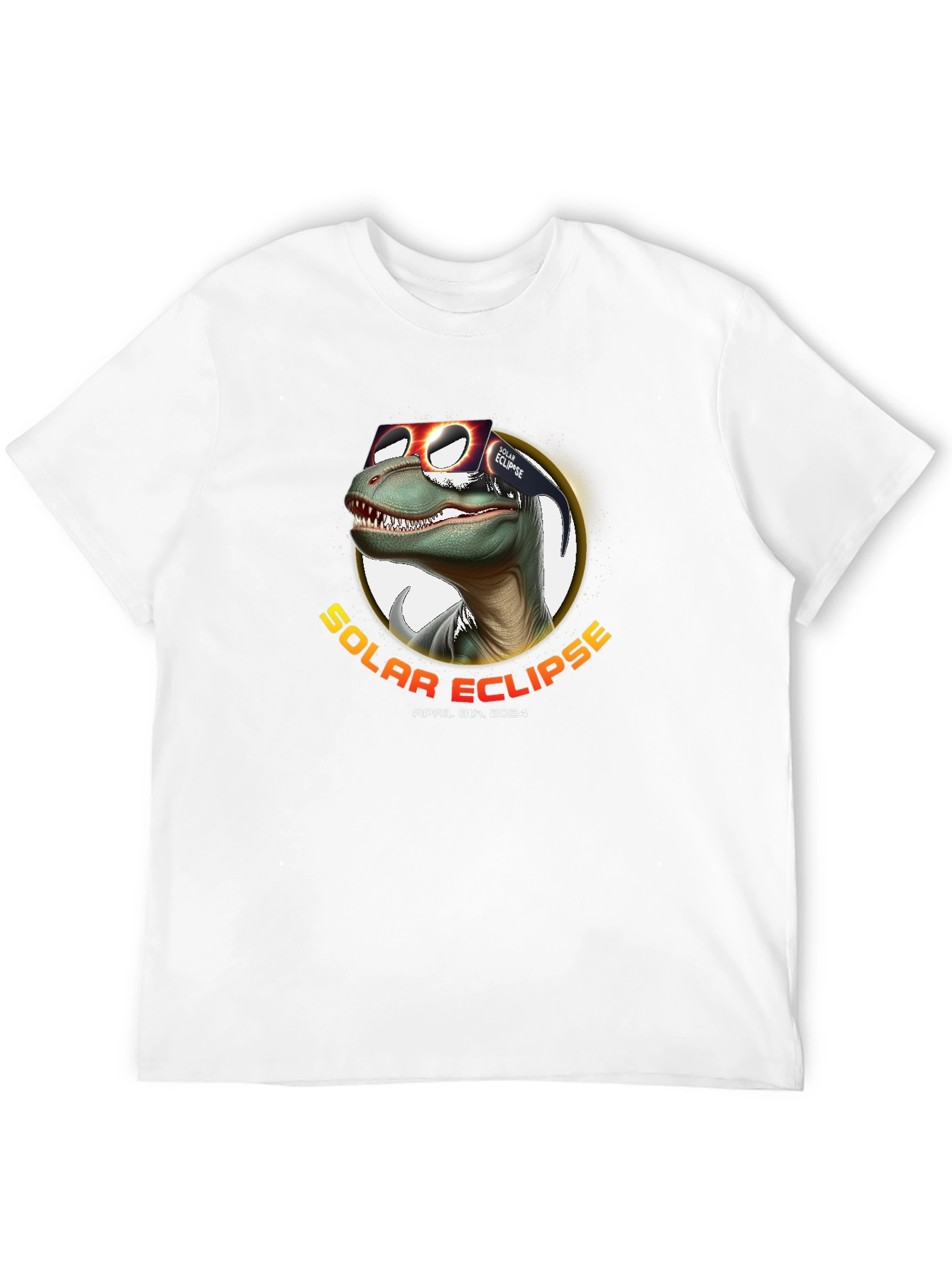 Solar Eclipse April 8th 2024 Dinosaur T-Shirt