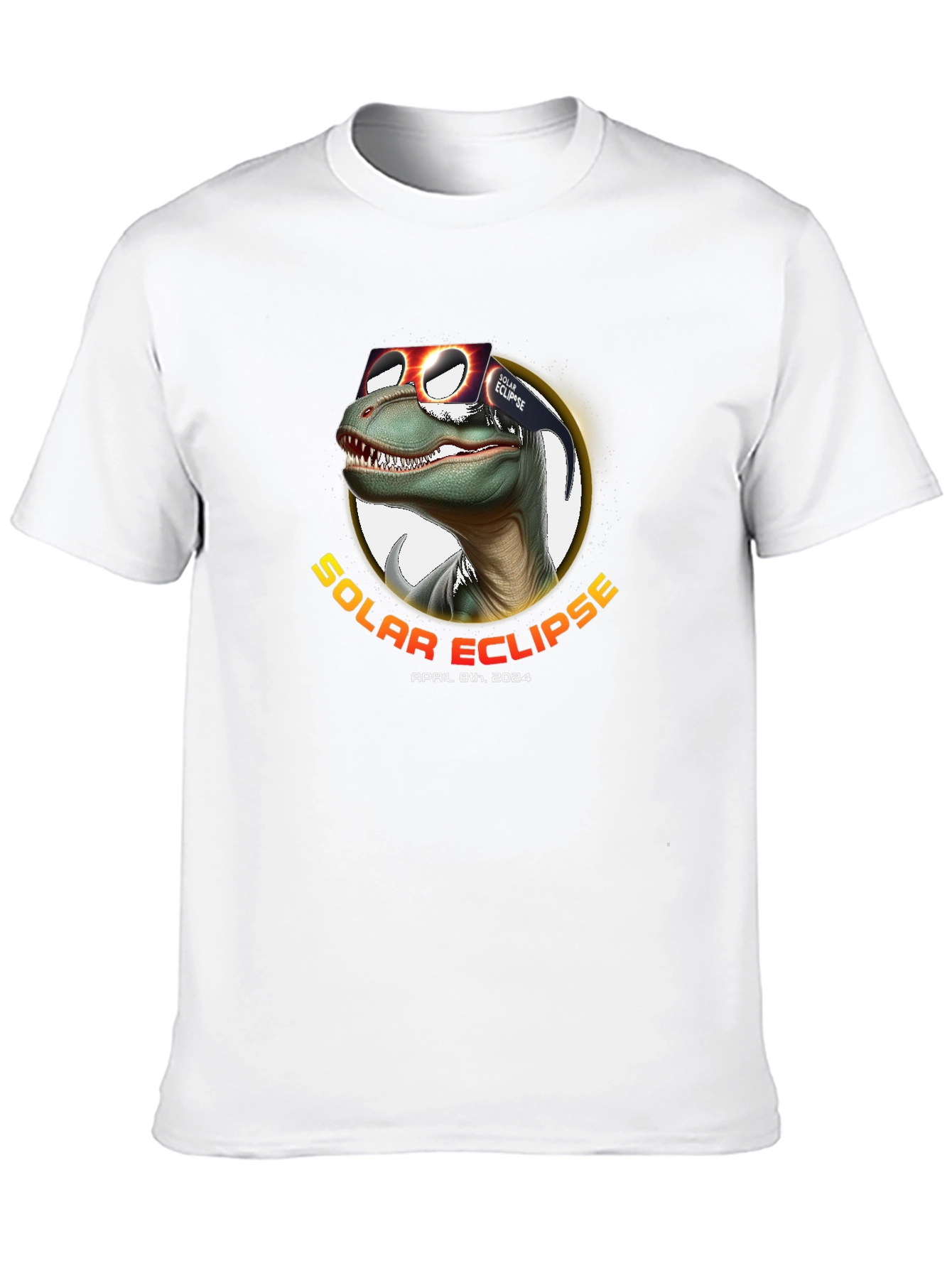 Solar Eclipse April 8th 2024 Dinosaur T-Shirt