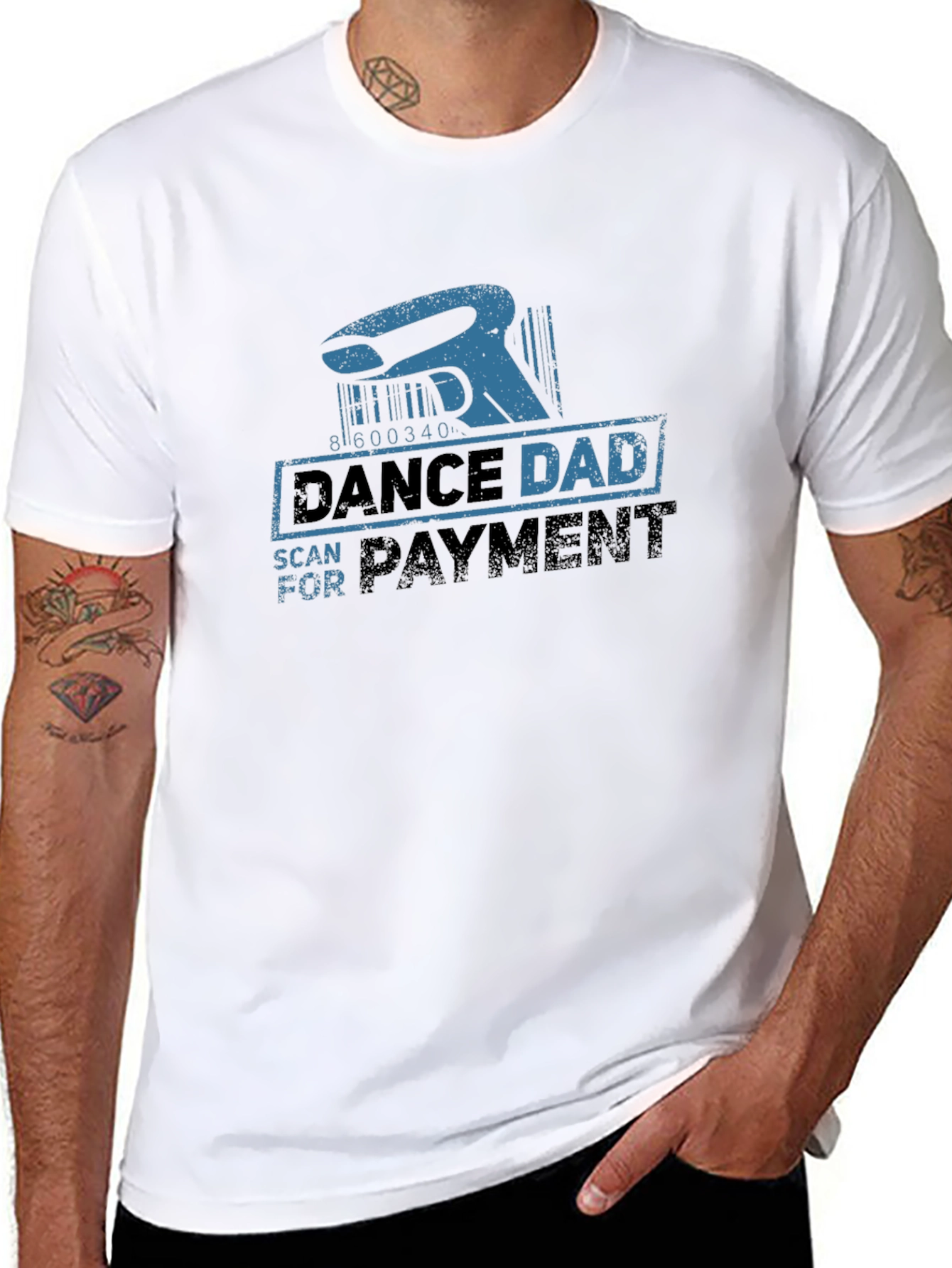 Dance Dad Scan For Payment Black T-Shirt